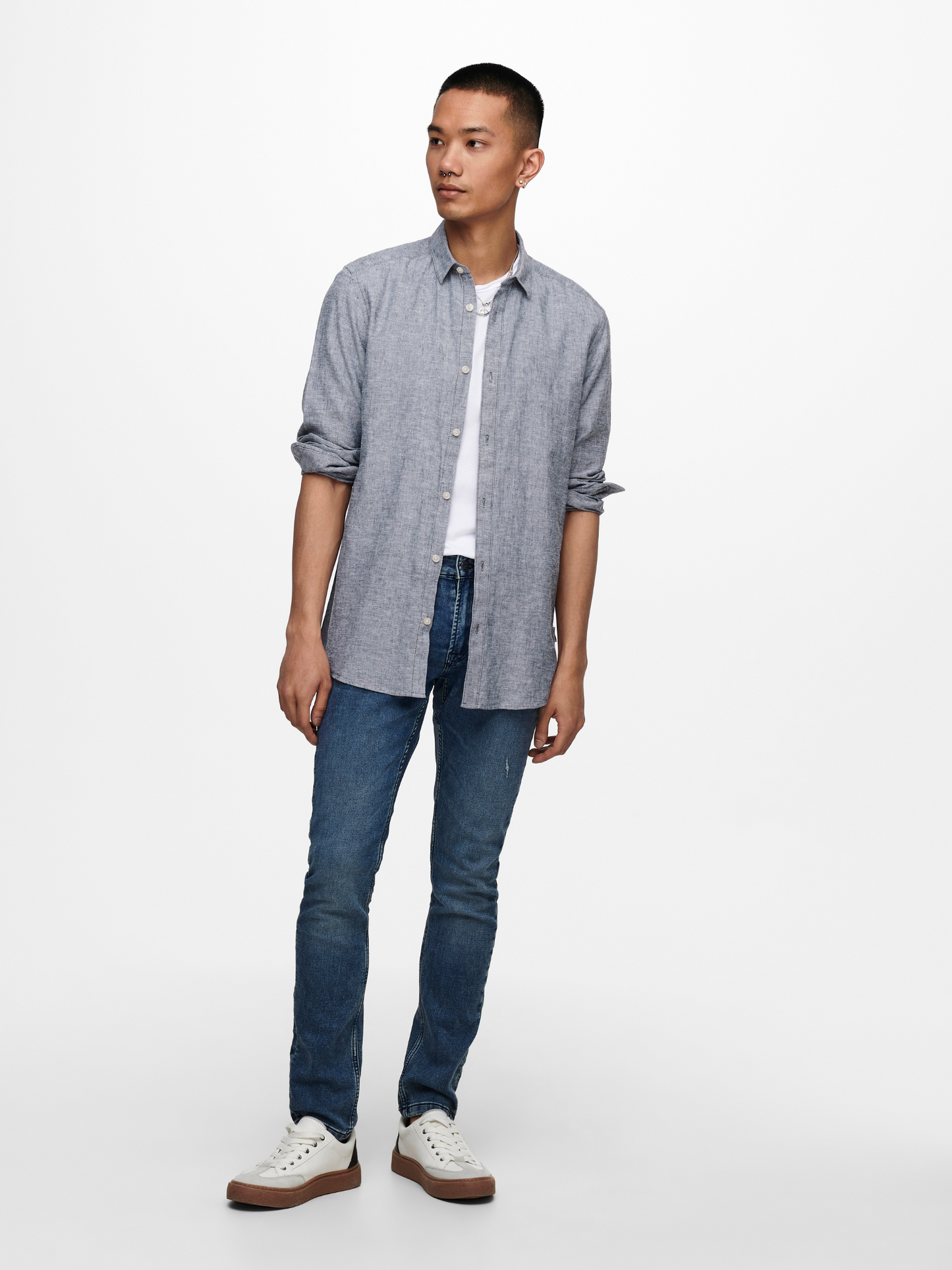 ONLY & SONS - Caiden Solid Long Sleeve Shirt