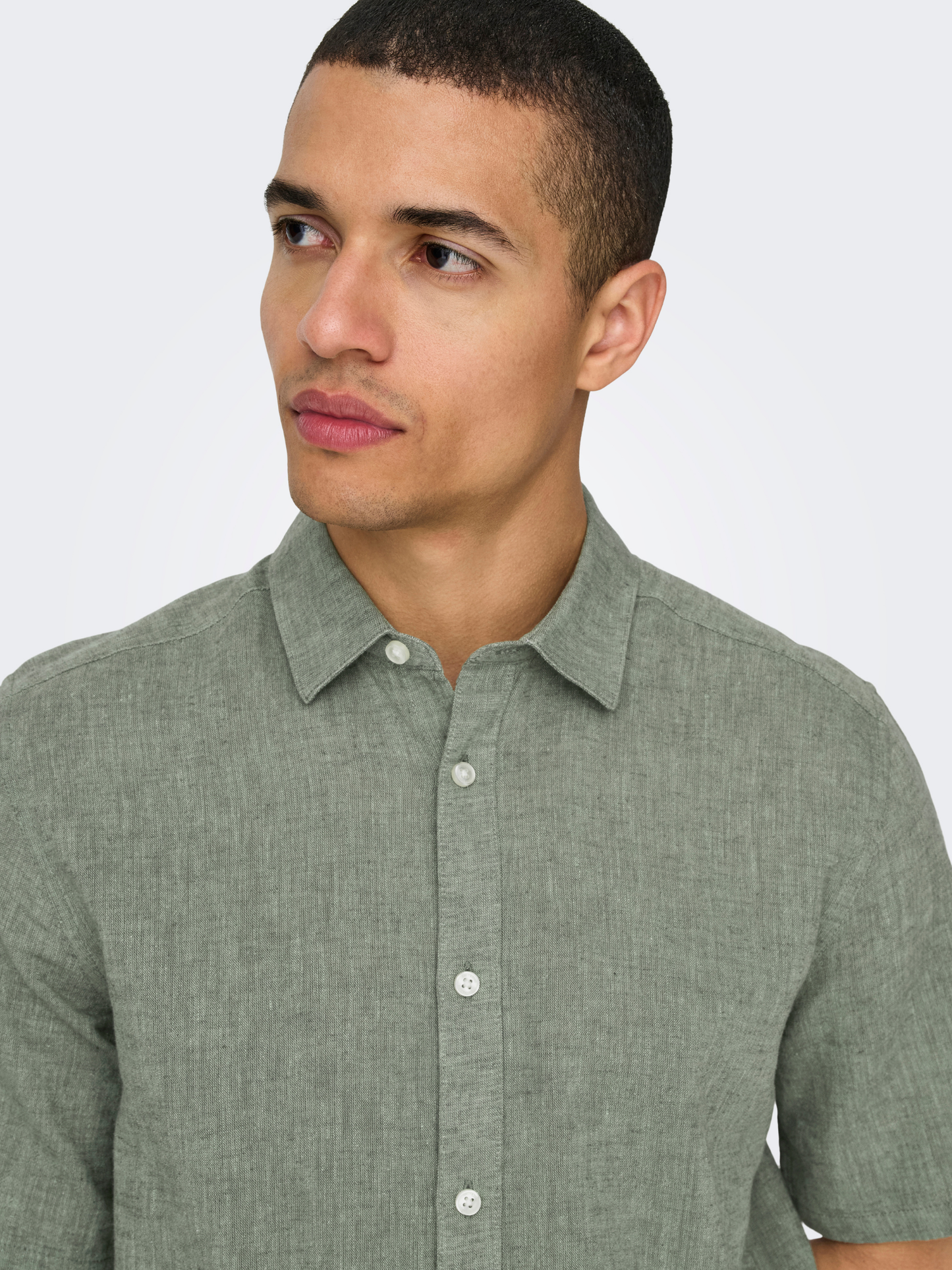 ONLY & SONS-Caiden Solid Shirt-Swamp