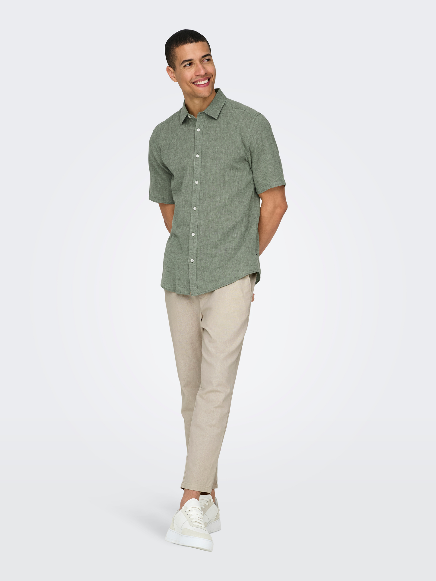 ONLY & SONS-Caiden Solid Shirt-Swamp