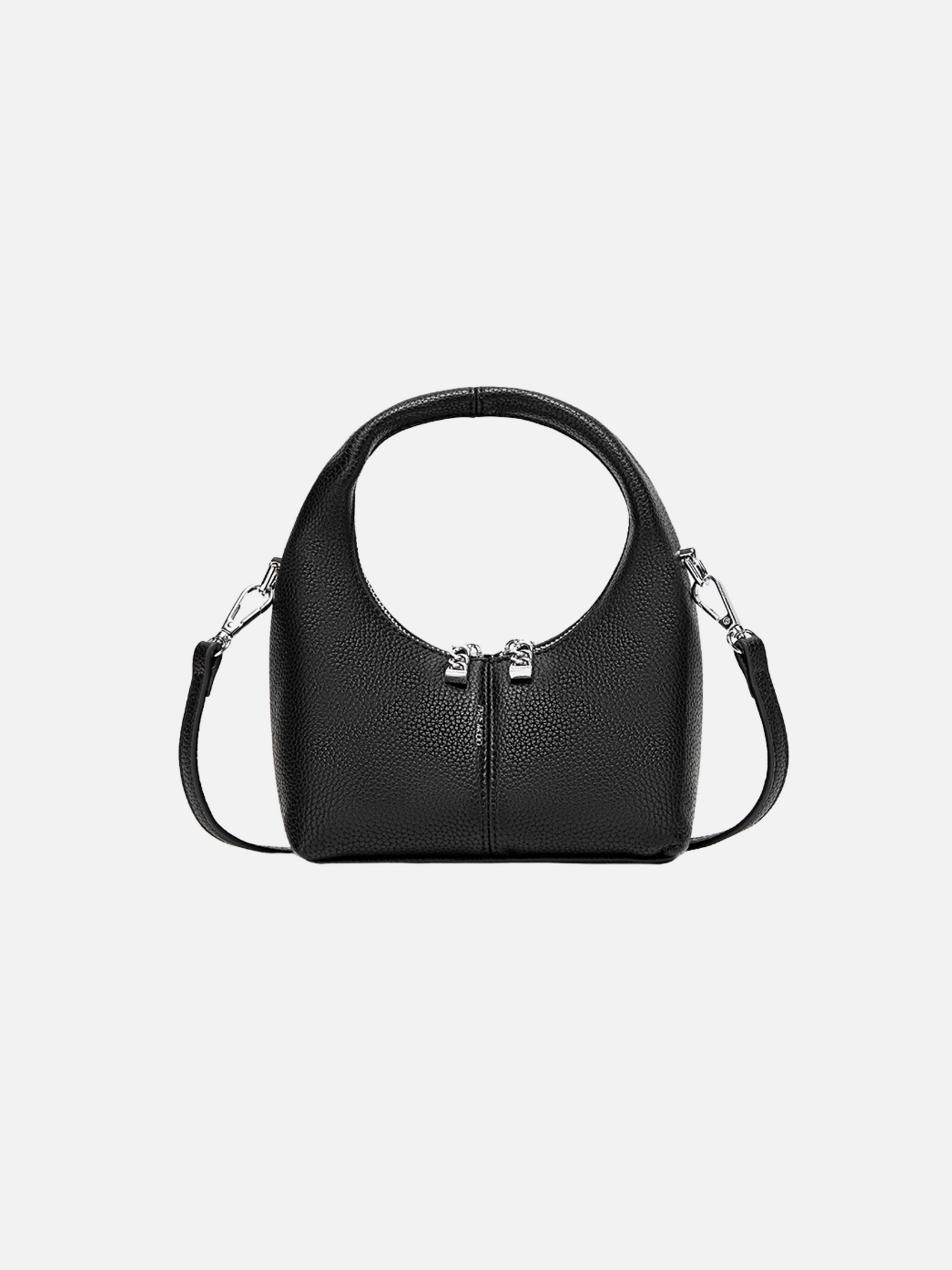 PIXIE MOOD-Circle Crossbody Bag-Black Pebbled