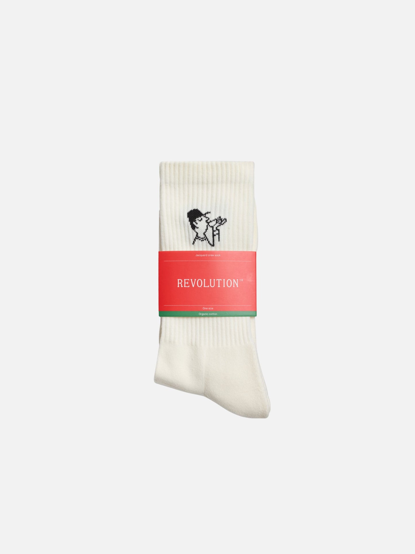 REVOLUTION - Jacquard Coffee Crew Socks -