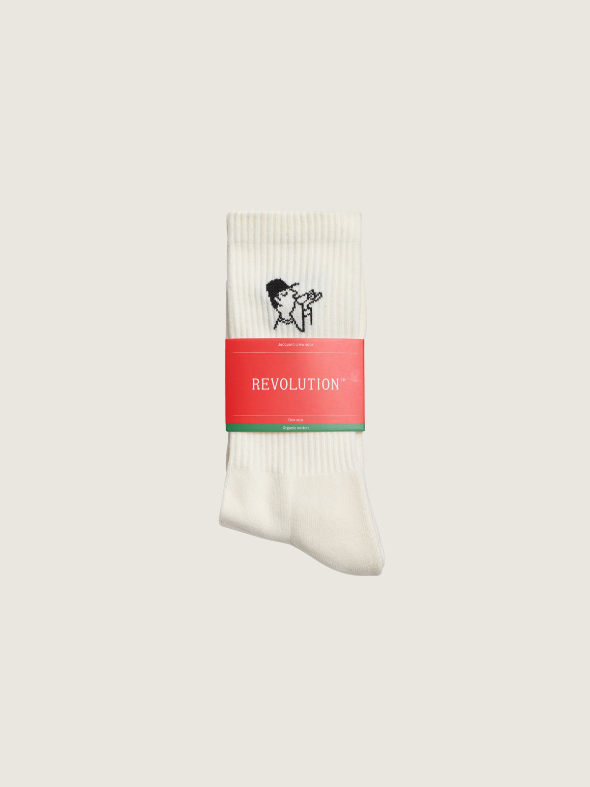 REVOLUTION - Jacquard Coffee Crew Socks -