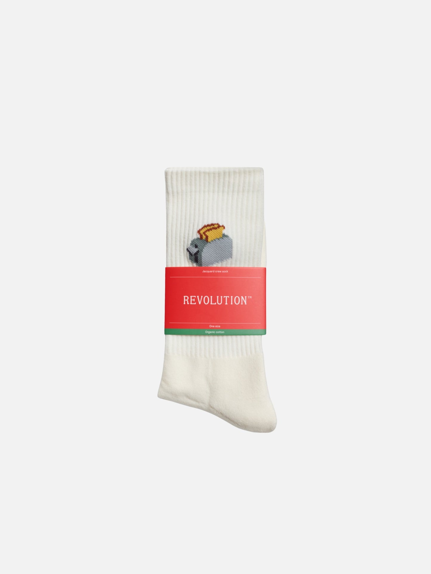 REVOLUTION - Jacquard Toast Crew Socks -