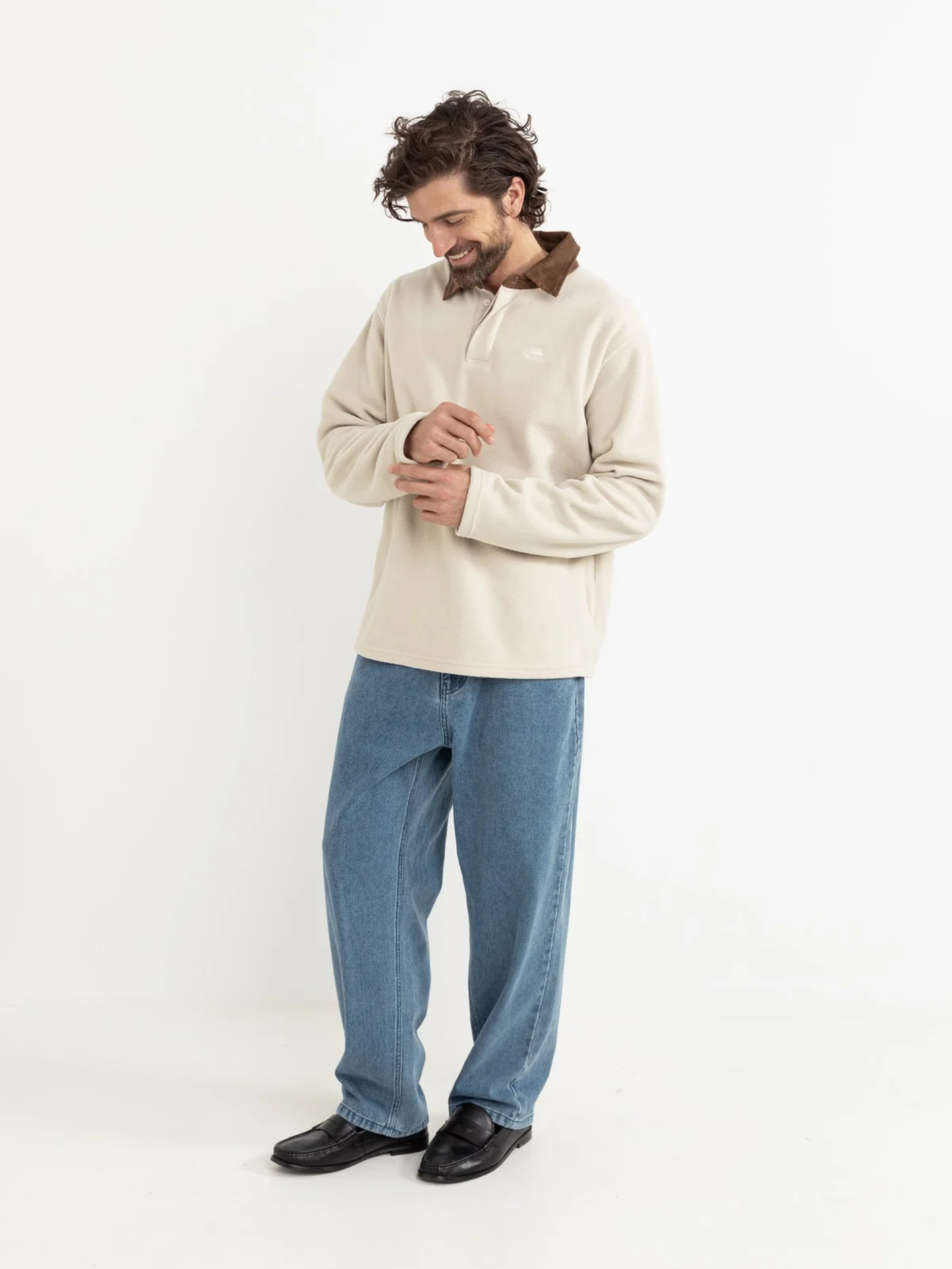 RHYTHM - Awake Polar Fleece Polo Shirt -