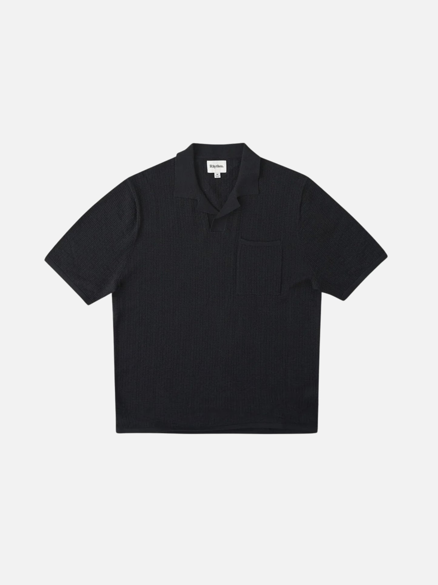 RHYTHM - Textured Knit Johnny Polo -