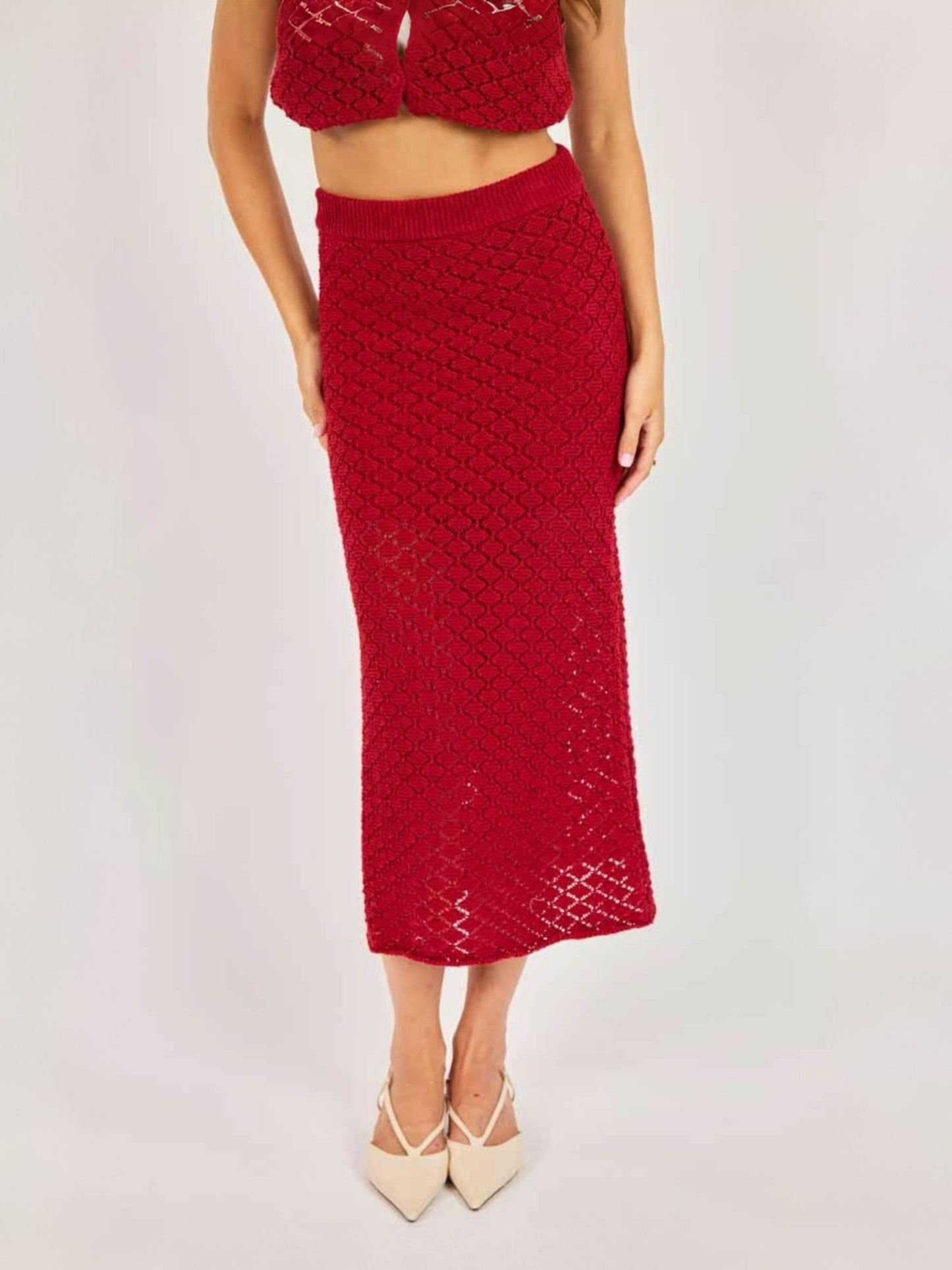 SADIE & SAGE - Venus Knit Midi Skirt -