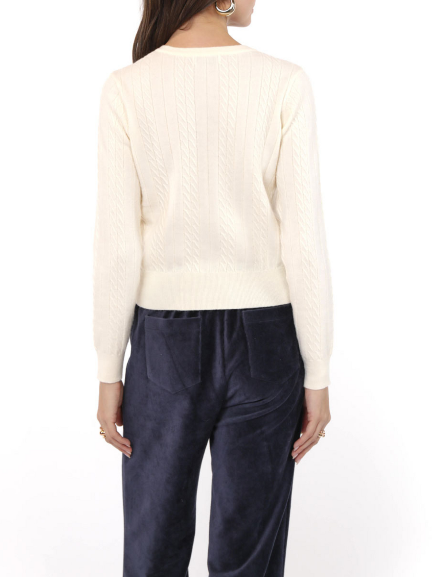 Mochi Heart Button Cardigan