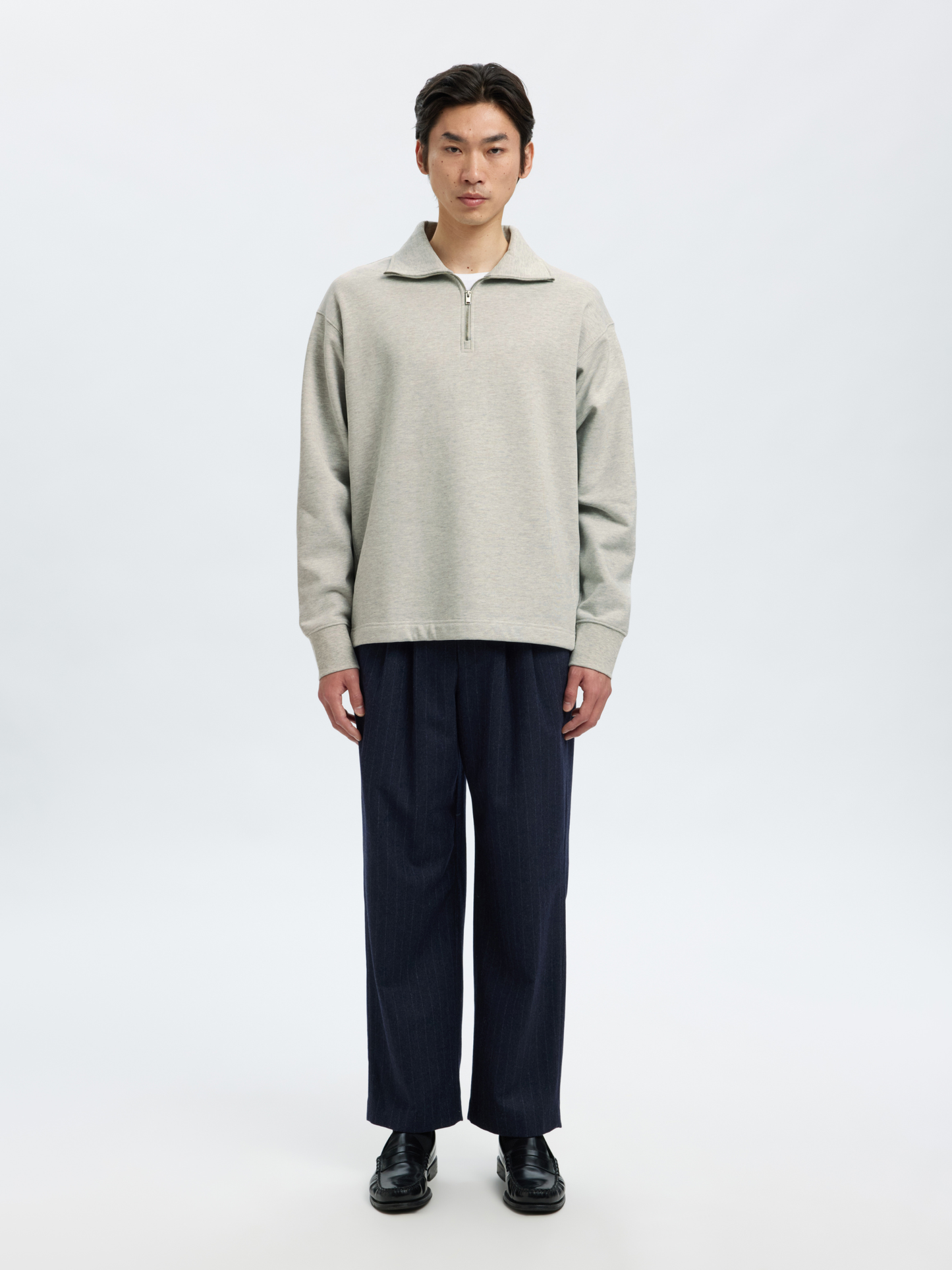 SELECTED - Aron Half Zip Sweatshirt -