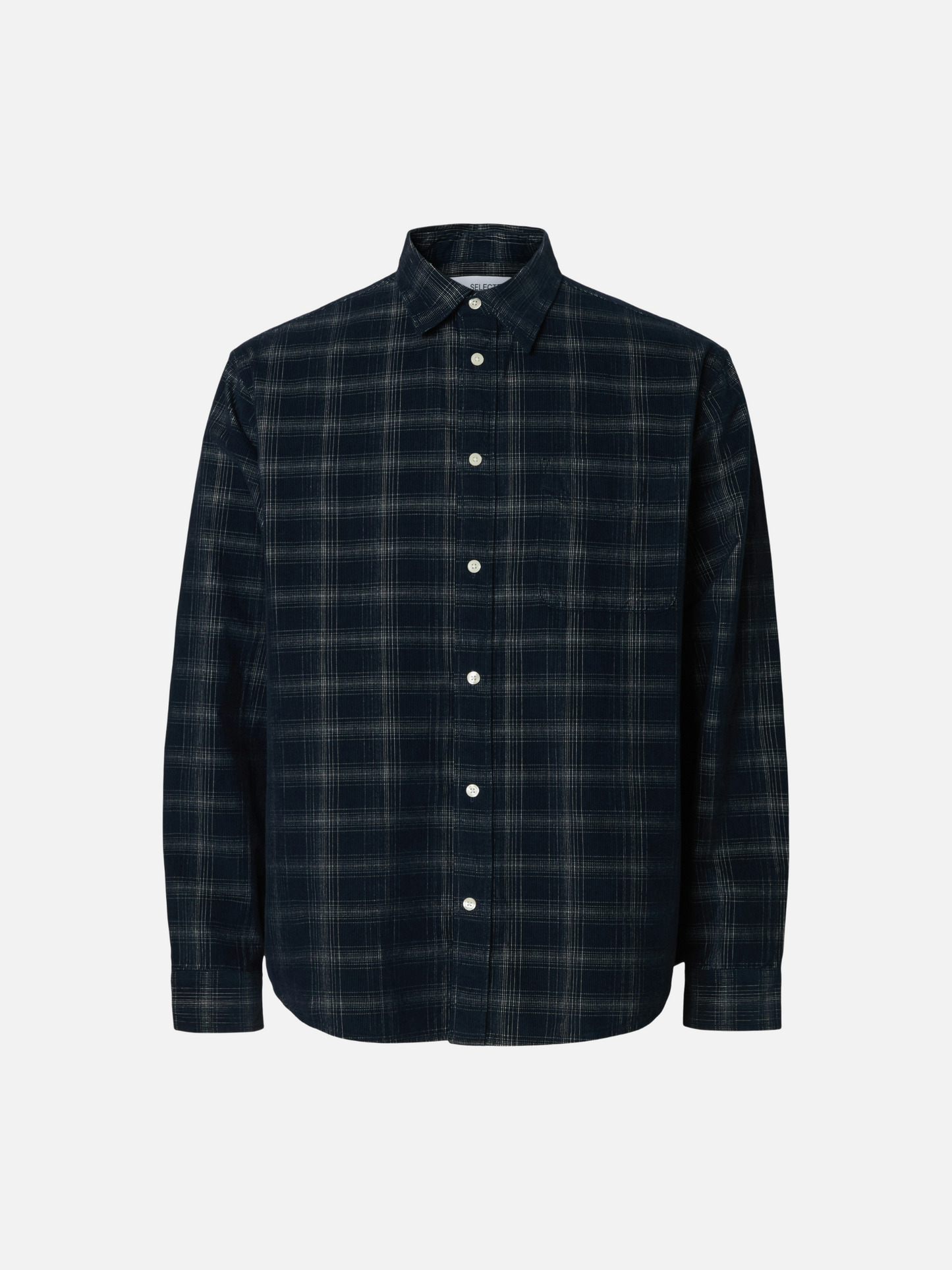SELECTED - Cord Checked Longsleeve Shirt -