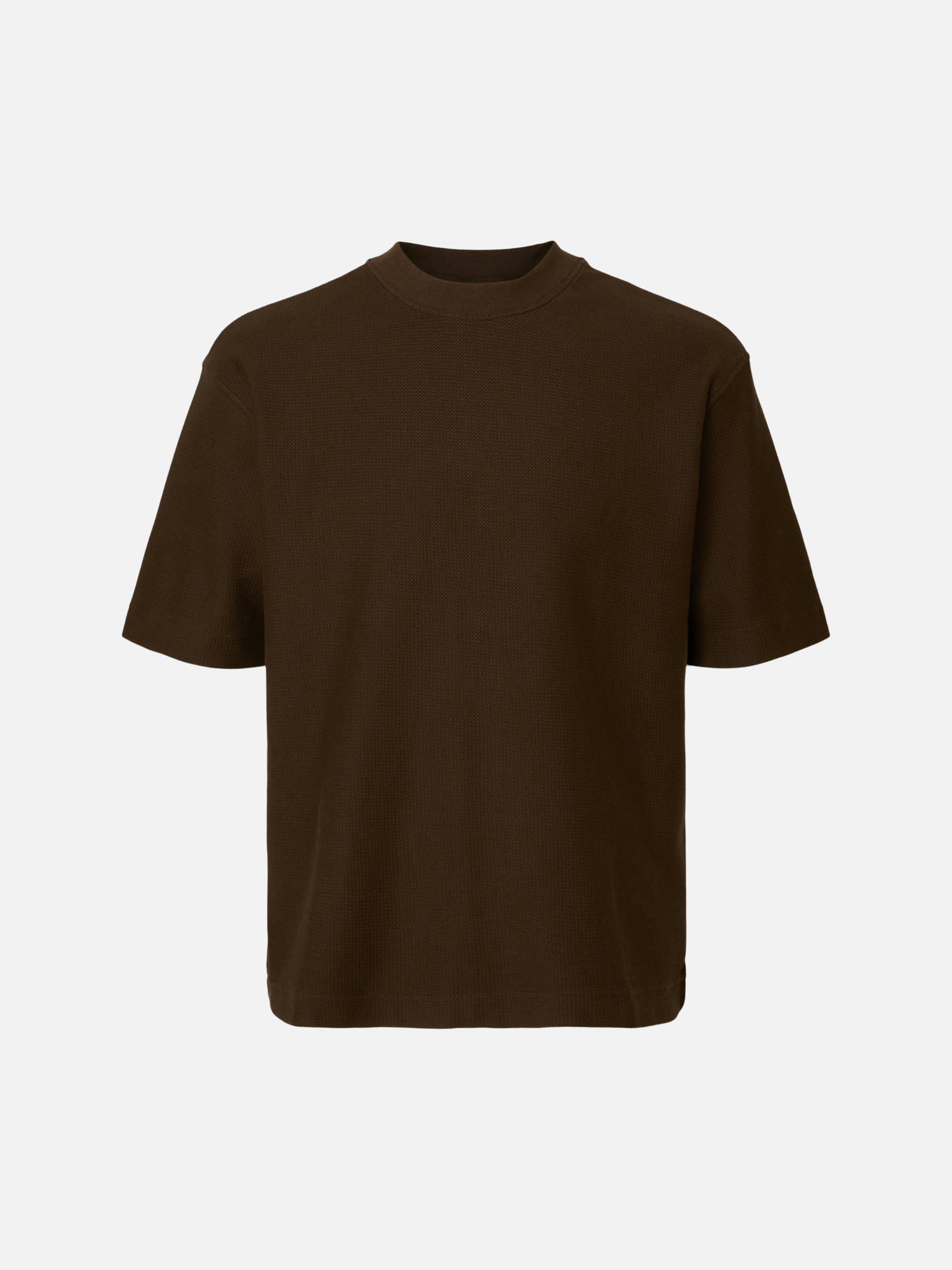 SELECTED - Kasper O-Neck T-Shirt - Demitasse