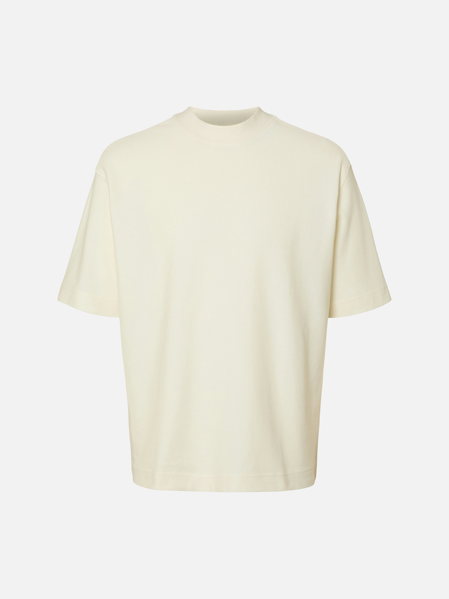 SELECTED - Kasper O-Neck T-Shirt - Egret