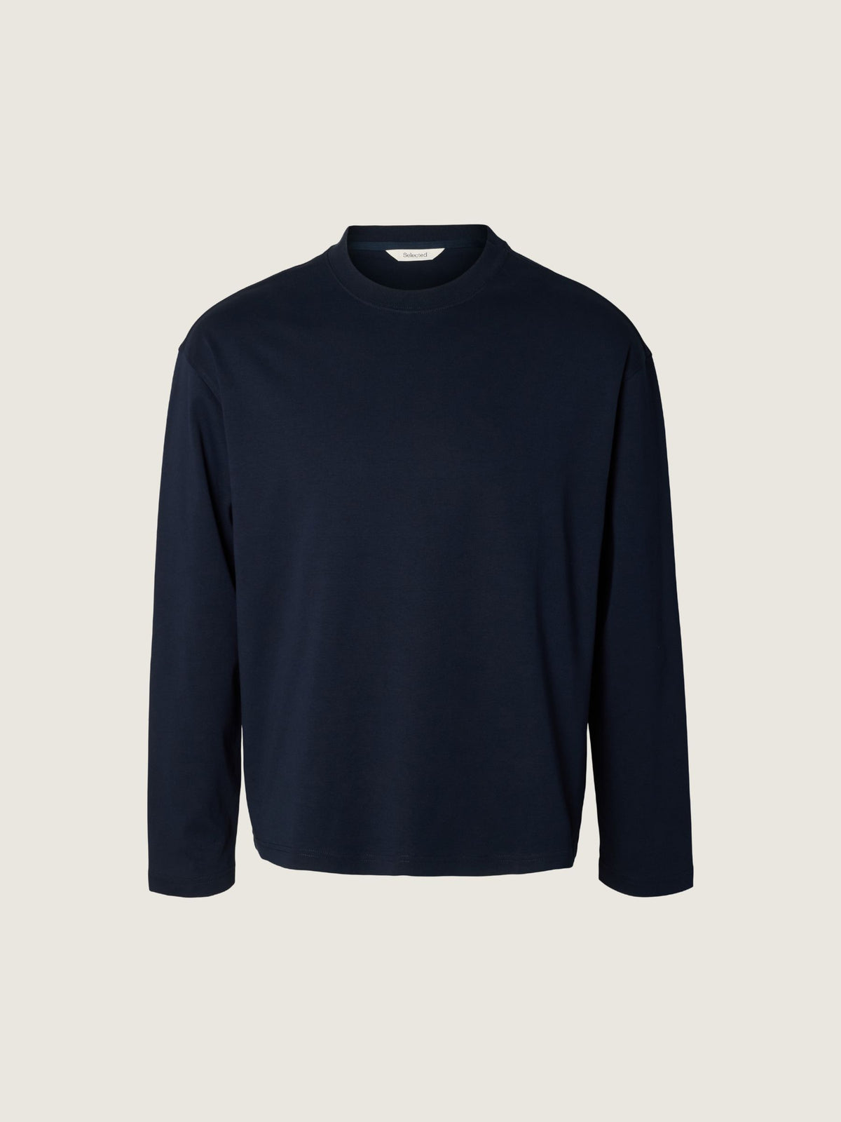 SELECTED - Taj Heavyweight Longsleeve Crewneck T-Shirt - Sky Captain