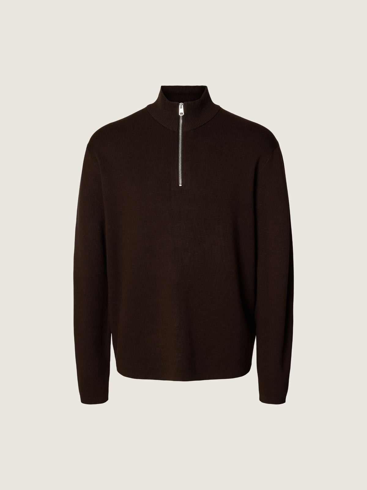 SELECTED - Teller Half-Zip Knit Pullover Sweater -