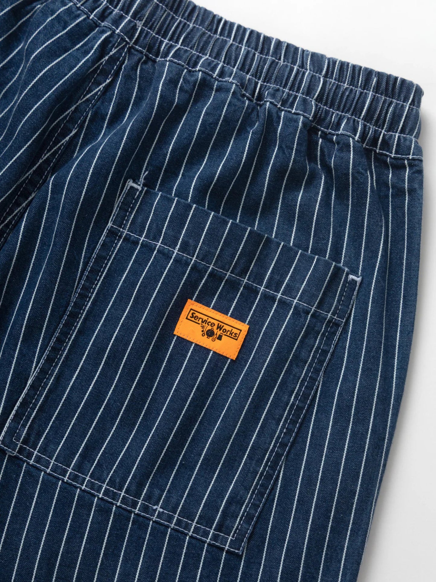 SERVICE WORKS - Pinstripe Denim Chef Pants -