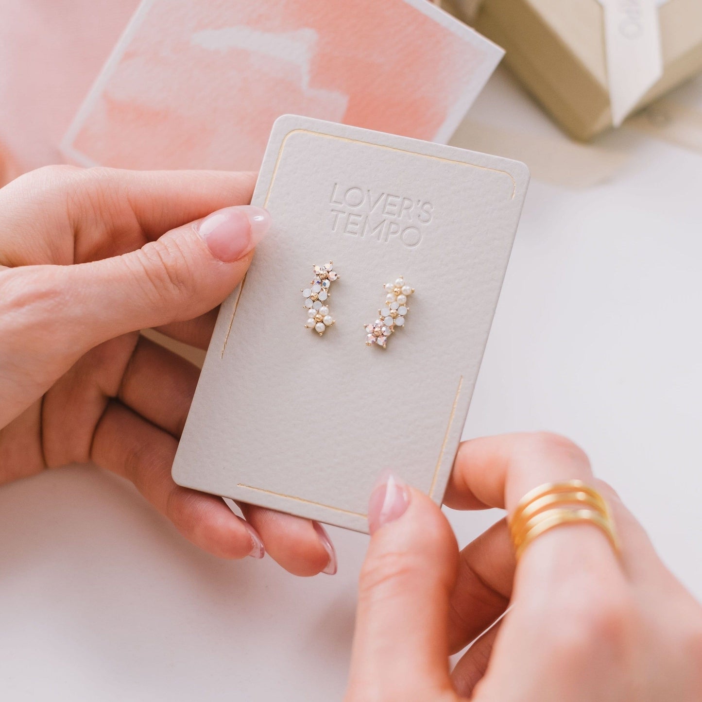 LOVER'S TEMPO - Floral Climber Earrings