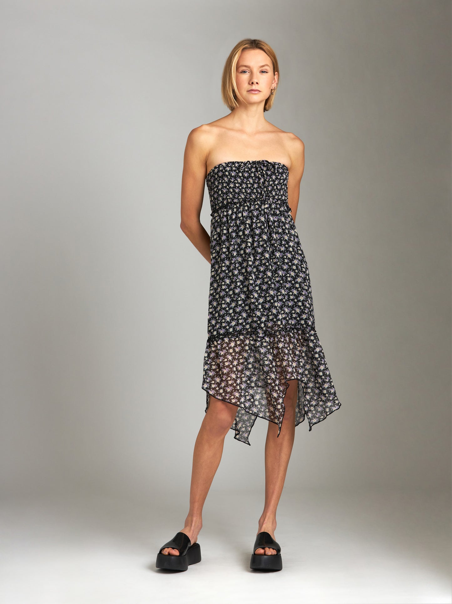 Dress - Monk & Lou - Scala Handkerchief Skirt Dress - PLENTY