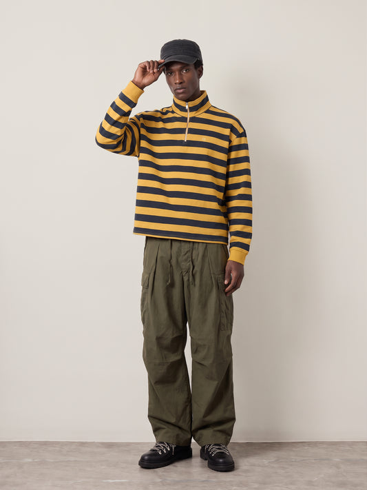 LEVI'S - Cameron Quarter-Zip Sweatshirt - Pollard Stripe Navy Blazer