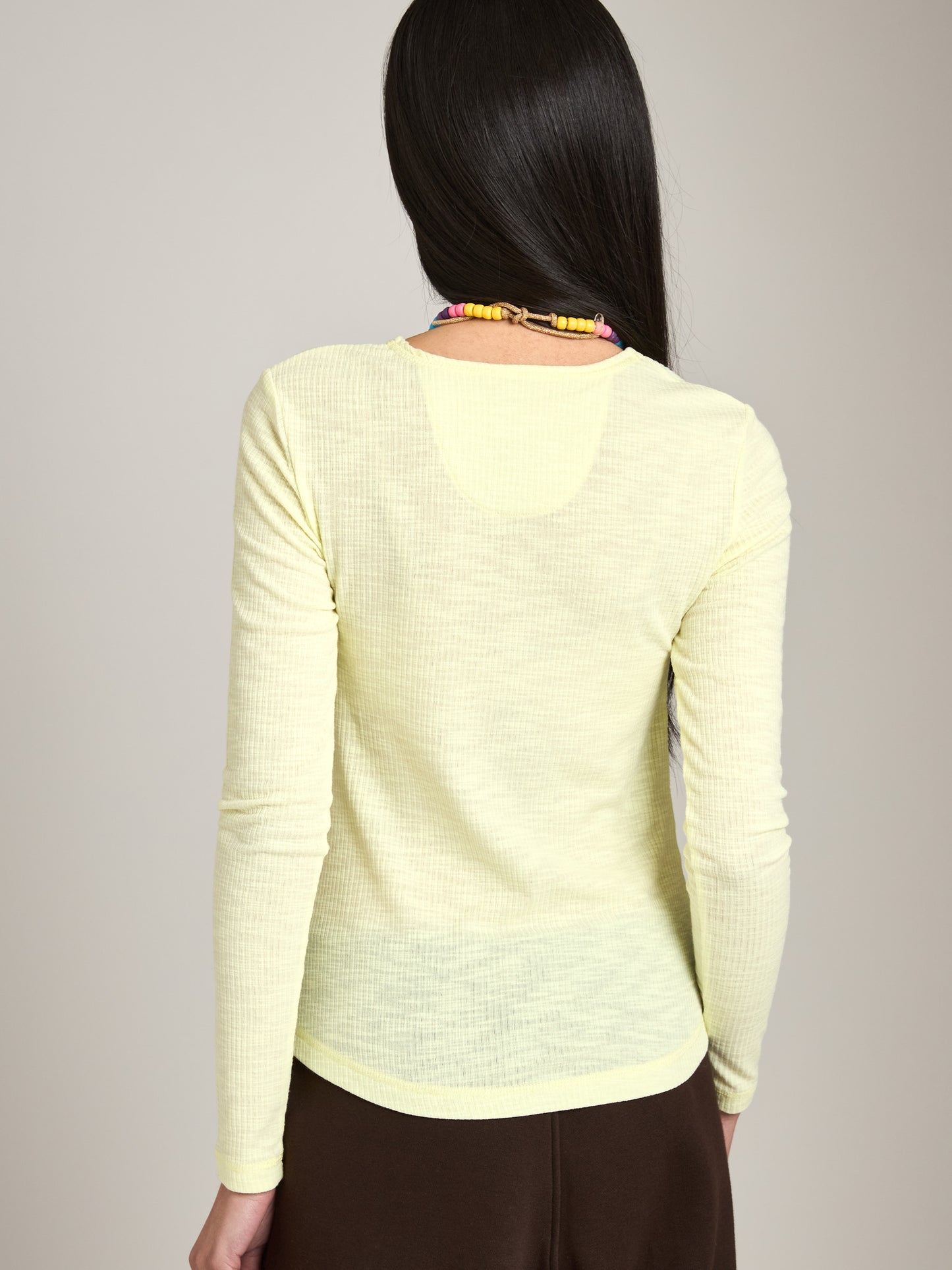 Bryony Wide Rib Long Sleeve Top