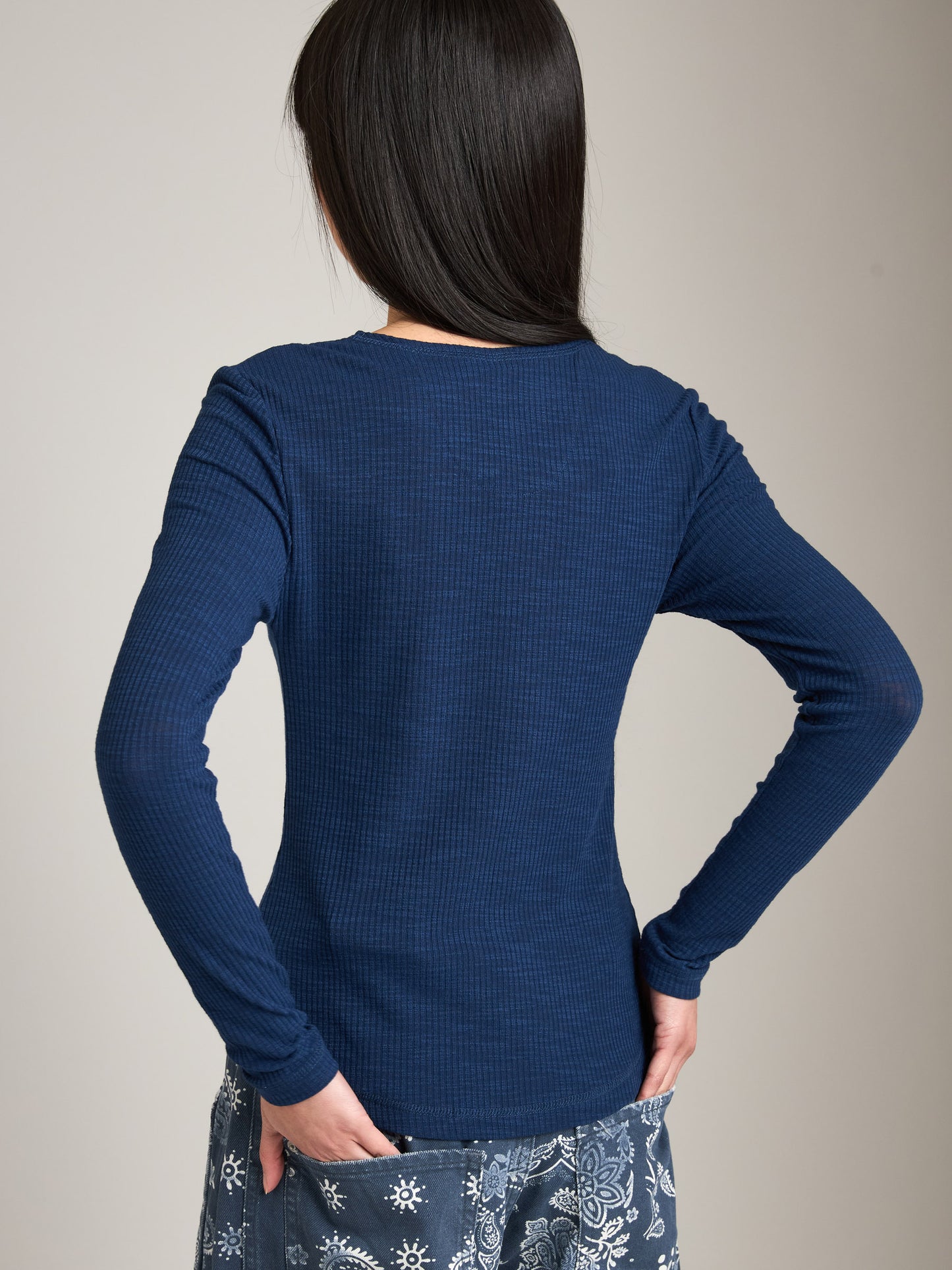 Bryony Wide Rib Long Sleeve Top