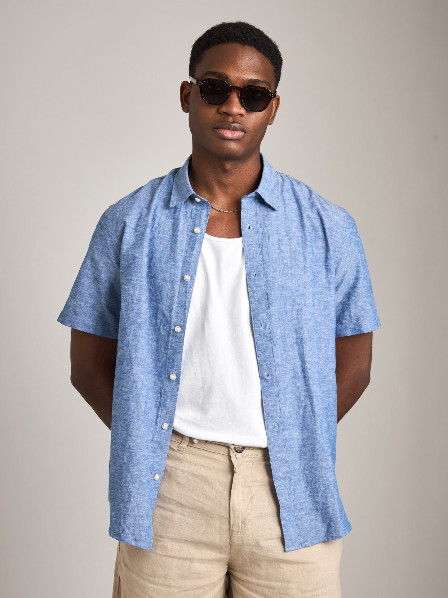 SELECTED - Sun Short Sleeve Button Up Shirt - 