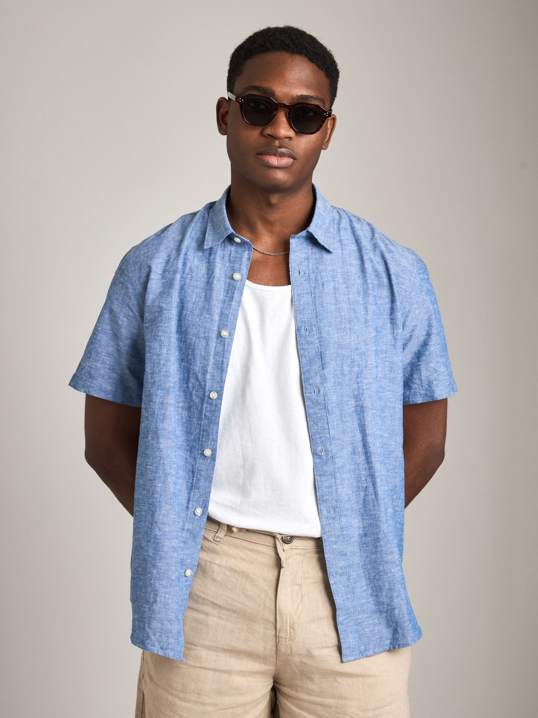 SELECTED - Sun Short Sleeve Button Up Shirt - 