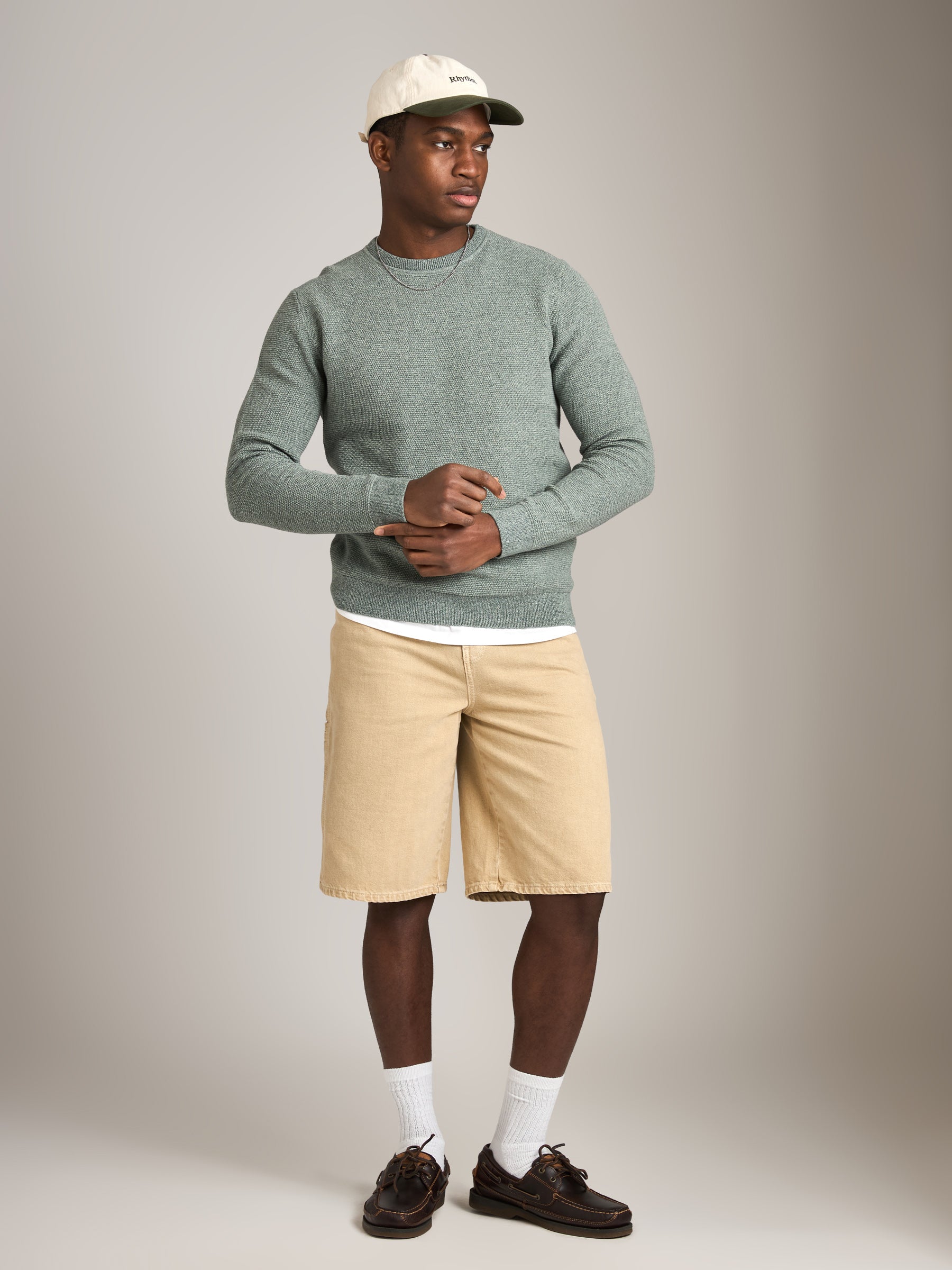 SELECTED - Ross Crewneck Sweater - Balsam Green Aqua Gray
