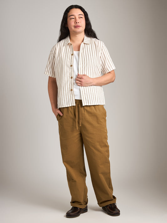 RHYTHM - Vacation Stripe Crop Shortsleeve Shirt - 