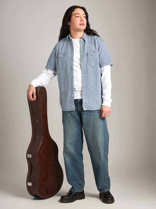 LEVI'S - Classic Western Stripe Short Sleeve Shirt - 