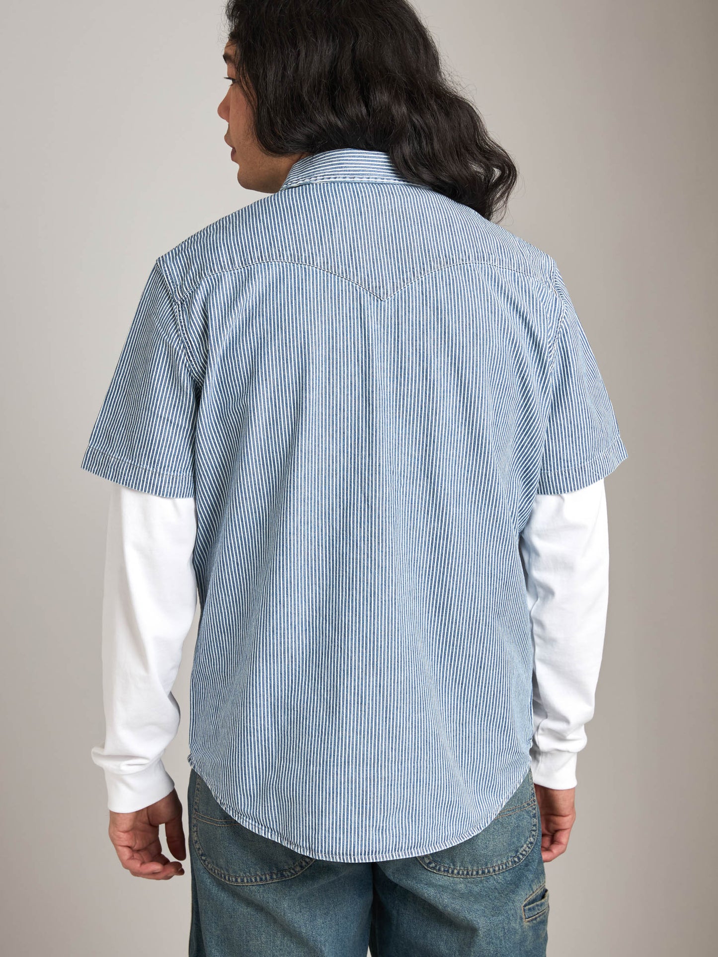 LEVI'S - Classic Western Stripe Short Sleeve Shirt - 