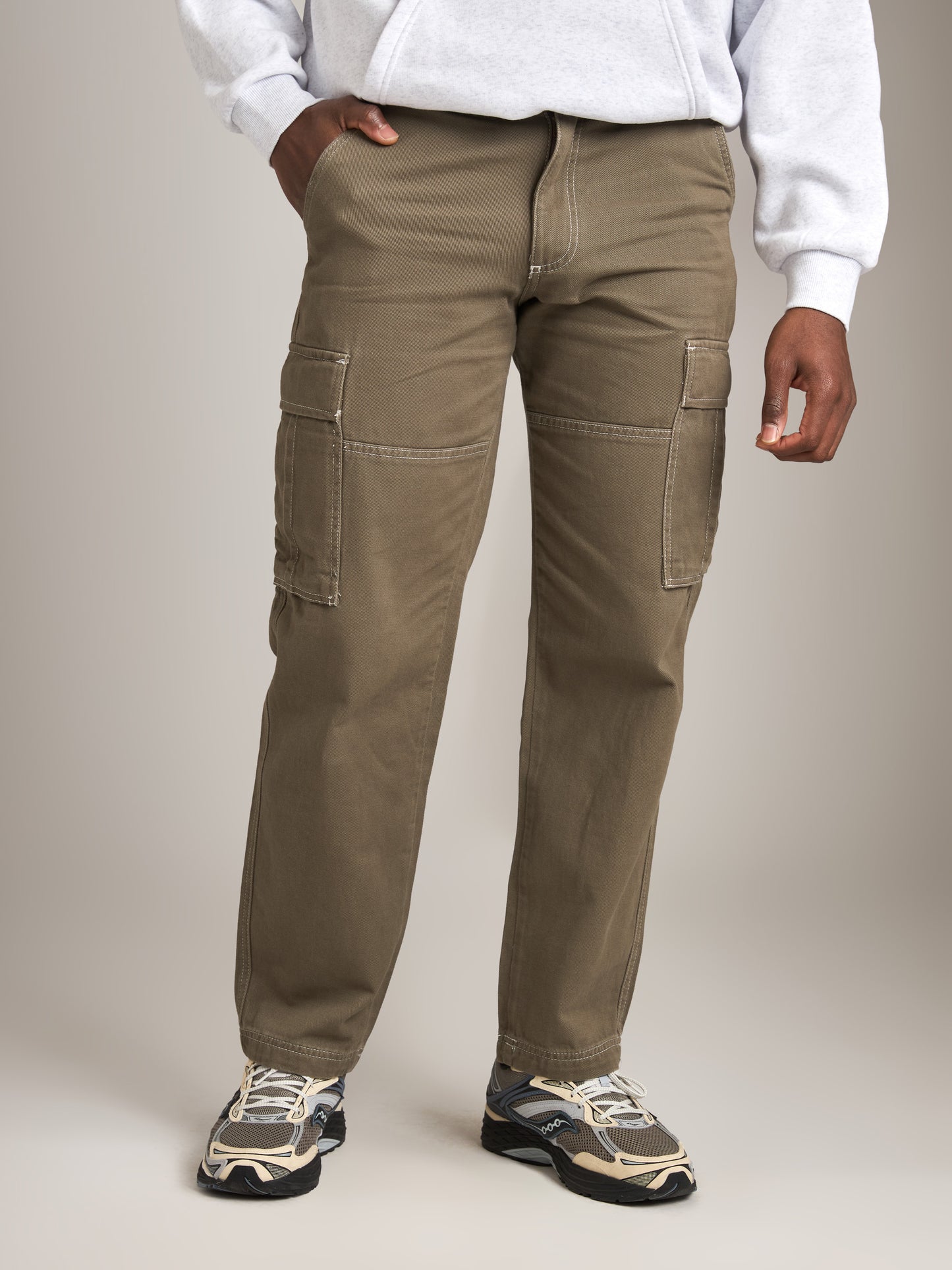 JACK & JONES - Karl Contrast Stitch Cargo Pants - 
