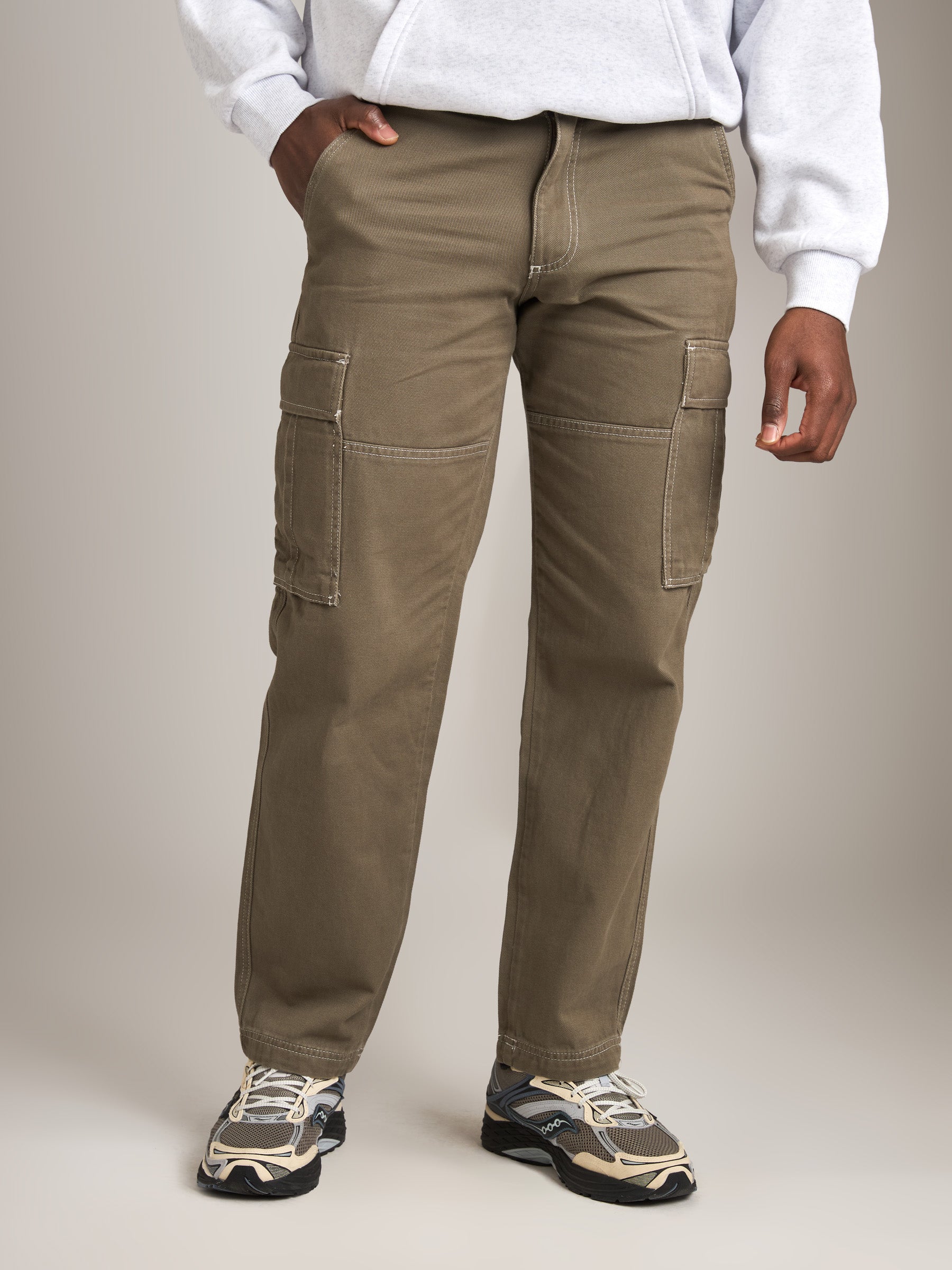 JACK & JONES - Karl Contrast Stitch Cargo Pants - 