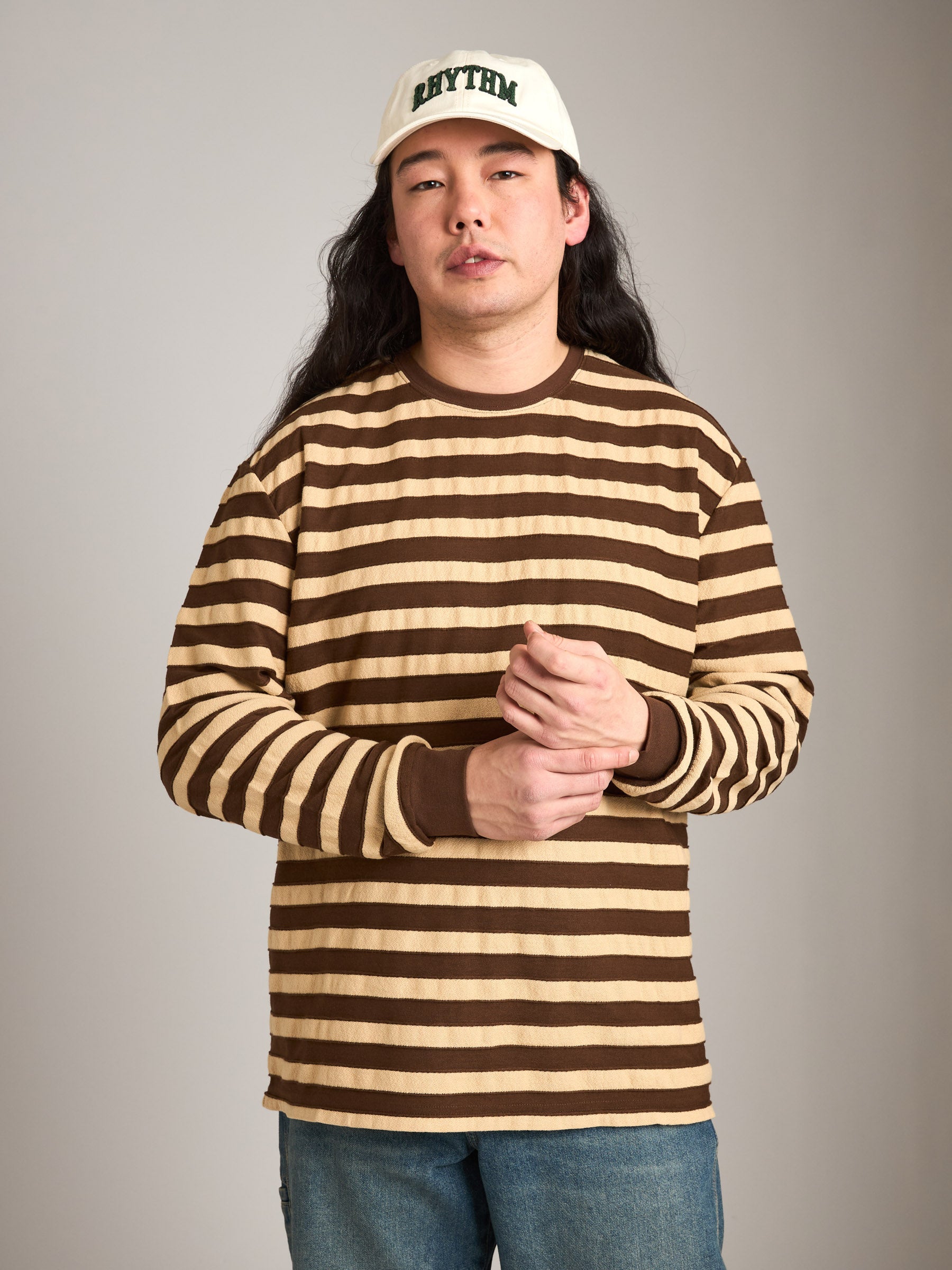 RHYTHM - Textured Longsleeve T-Shirt - 