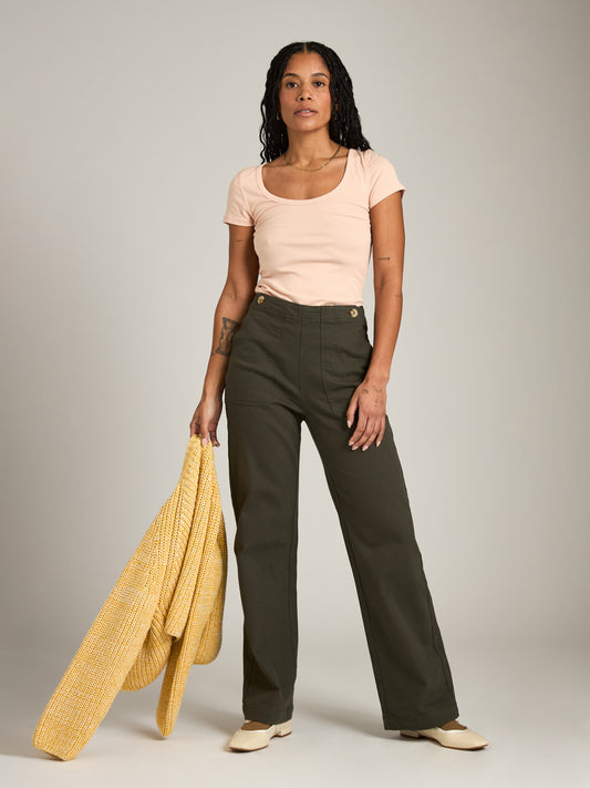 MONK & LOU - Starla Scoop Neck Tee