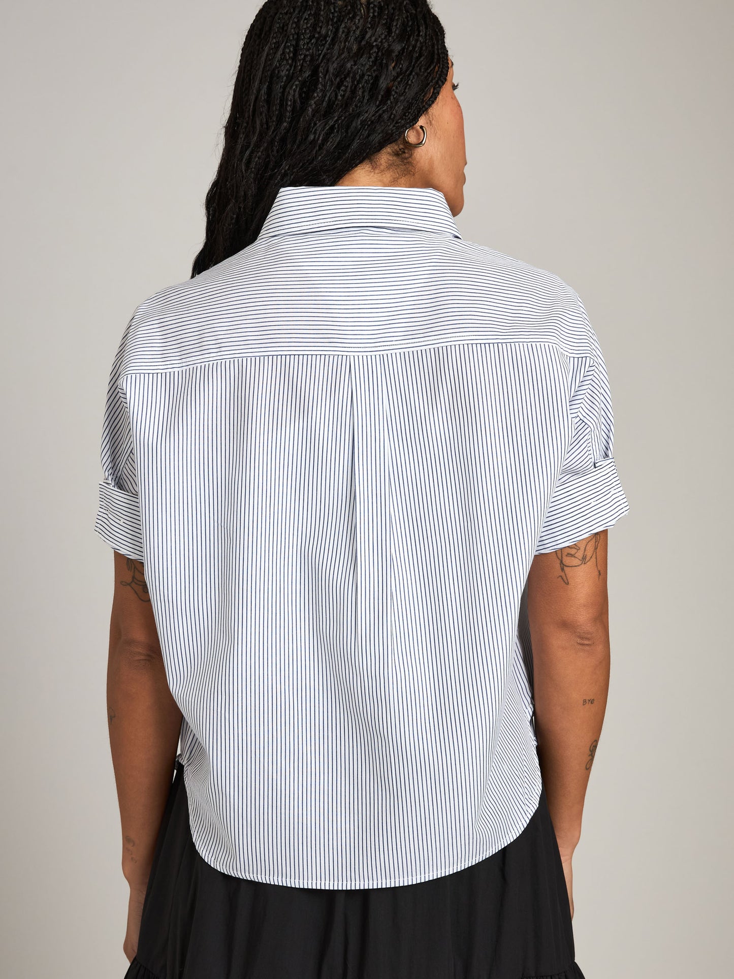 MONK & LOU-Selina Button Up Shirt-White