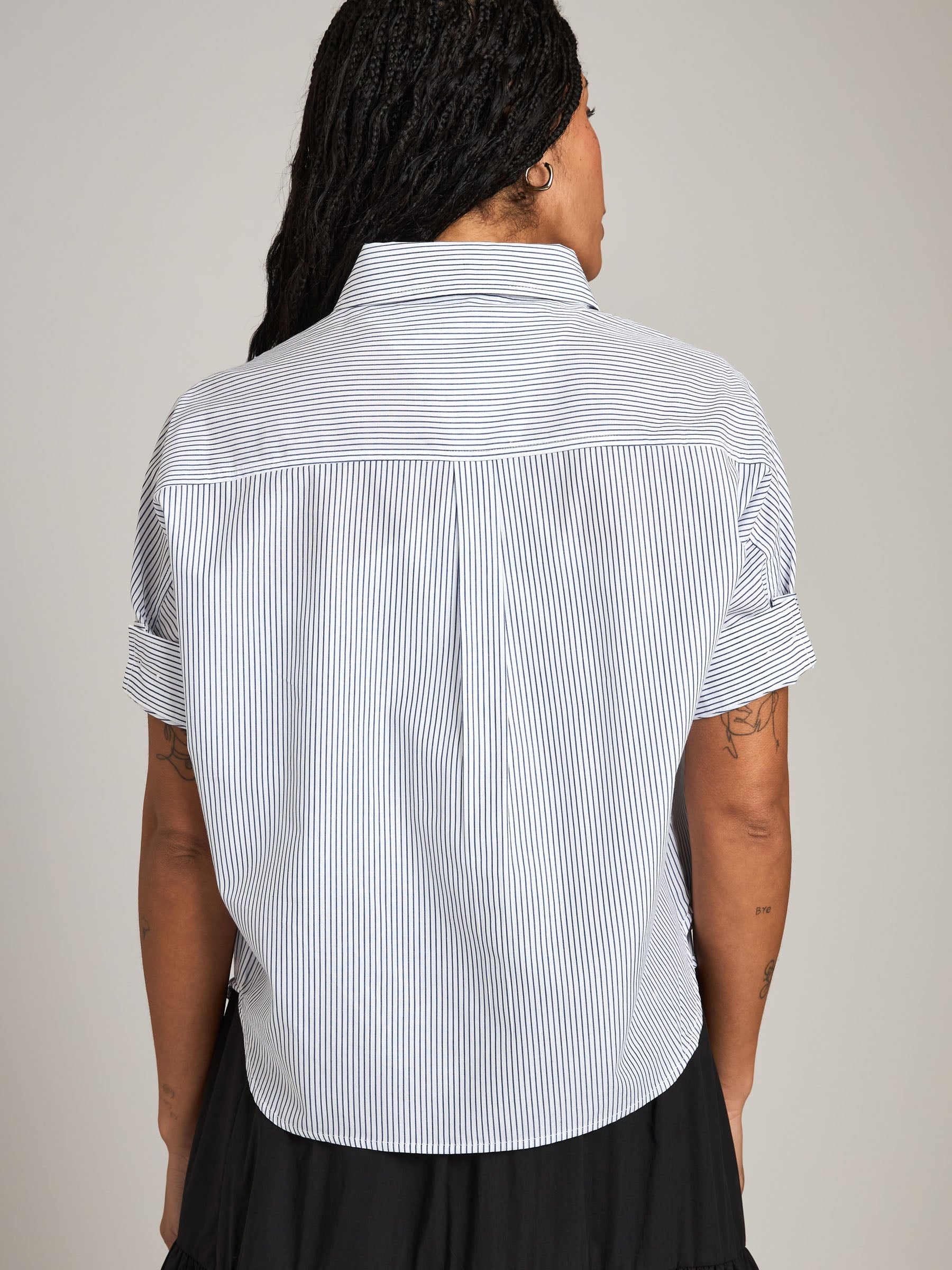 MONK & LOU-Selina Button Up Shirt-White
