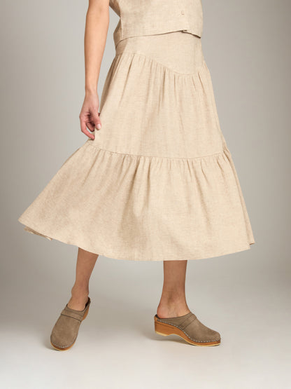 MONK & LOU - Luca Tiered Maxi Skirt