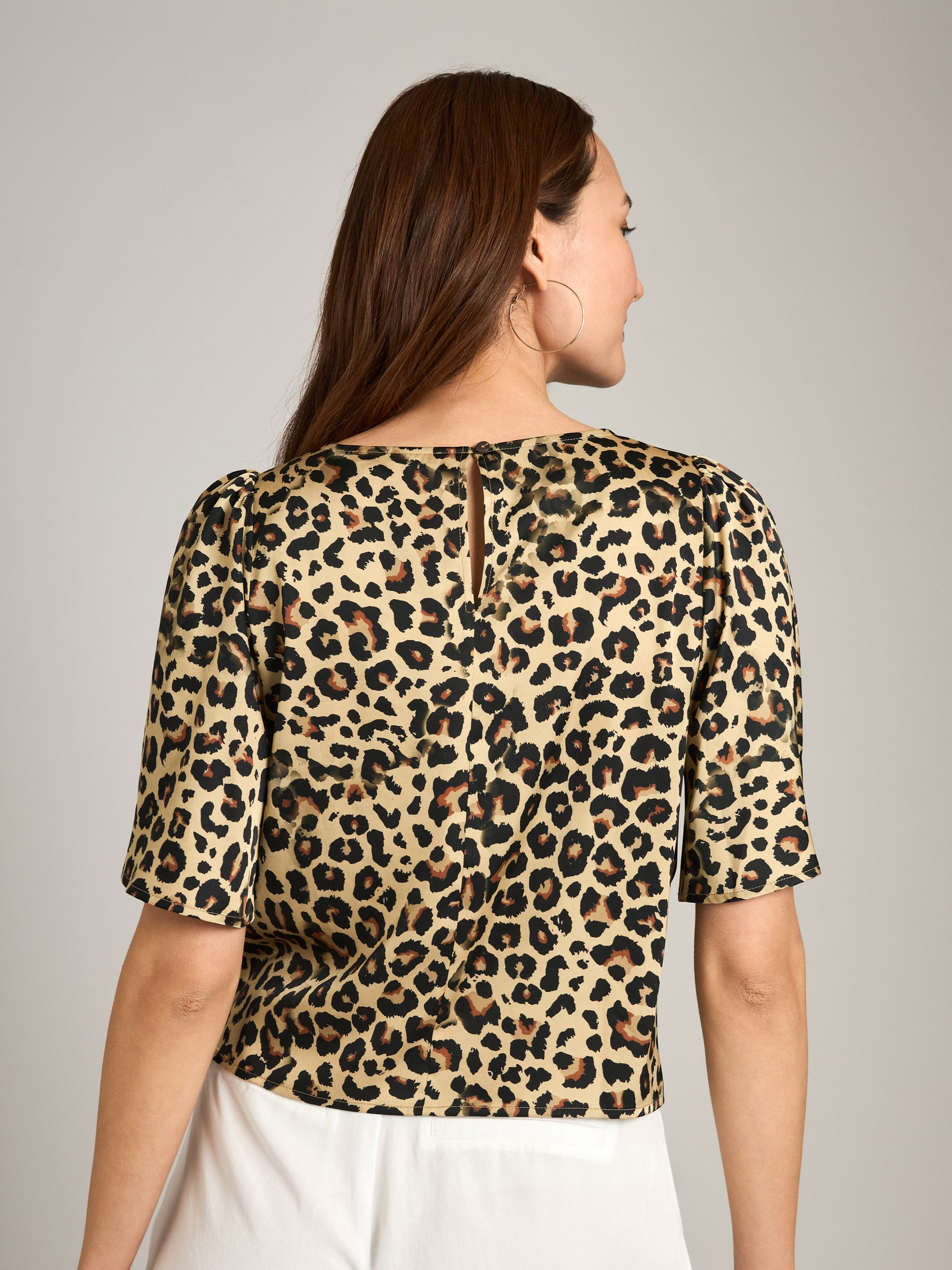 MONK & LOU-Leopard Print Adair Blouse-Leopard Print