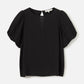 Naya Pleated Bubble Sleeve Top