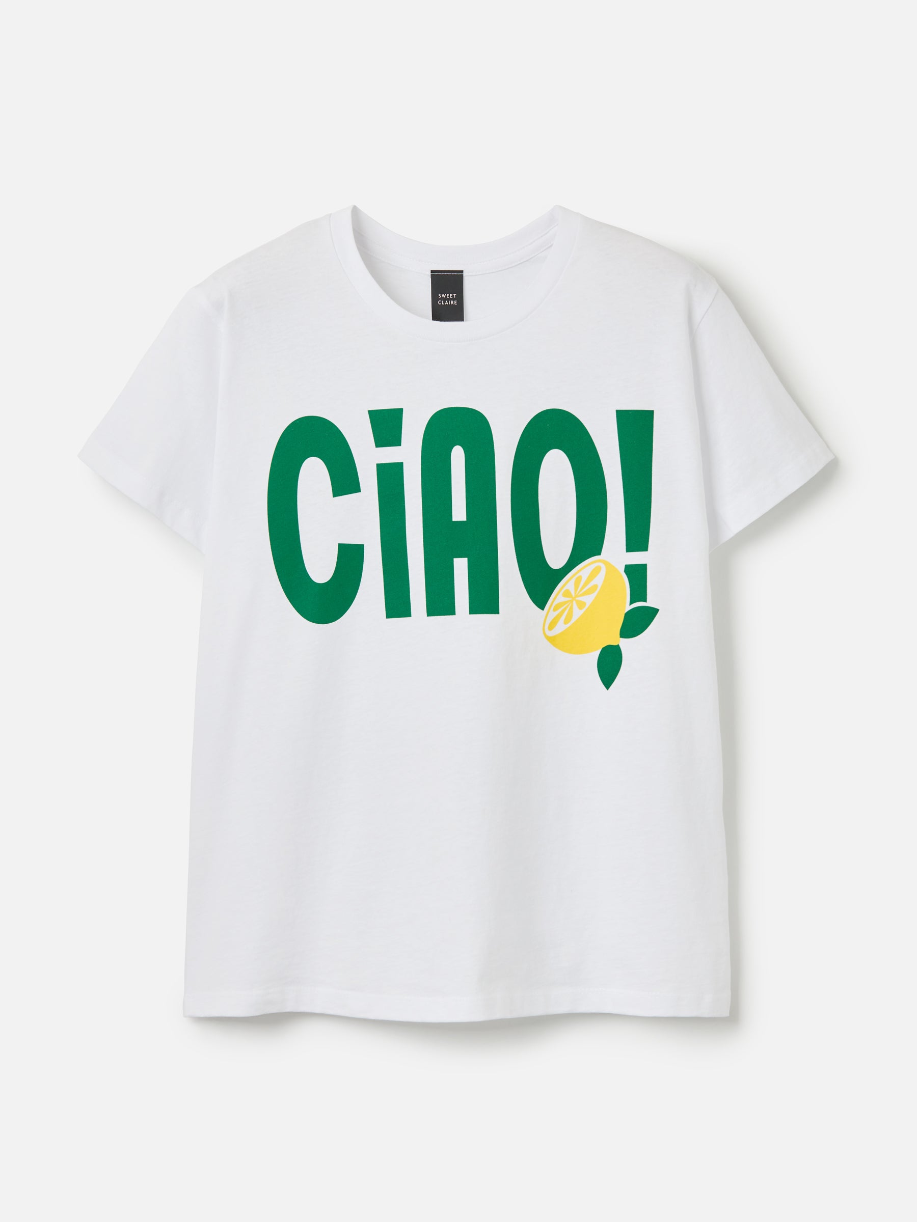SWEET CLAIRE-Ciao Boyfriend T-Shirt-White