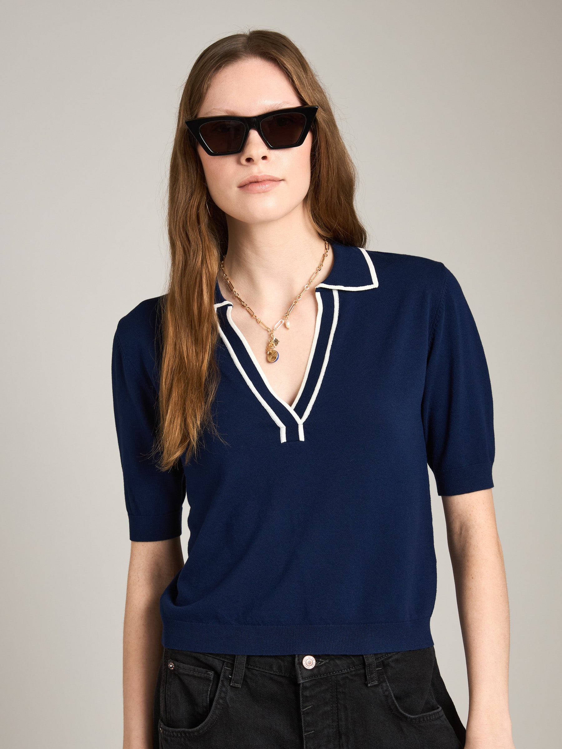 MONK & LOU - Florence Polo Sweater - 