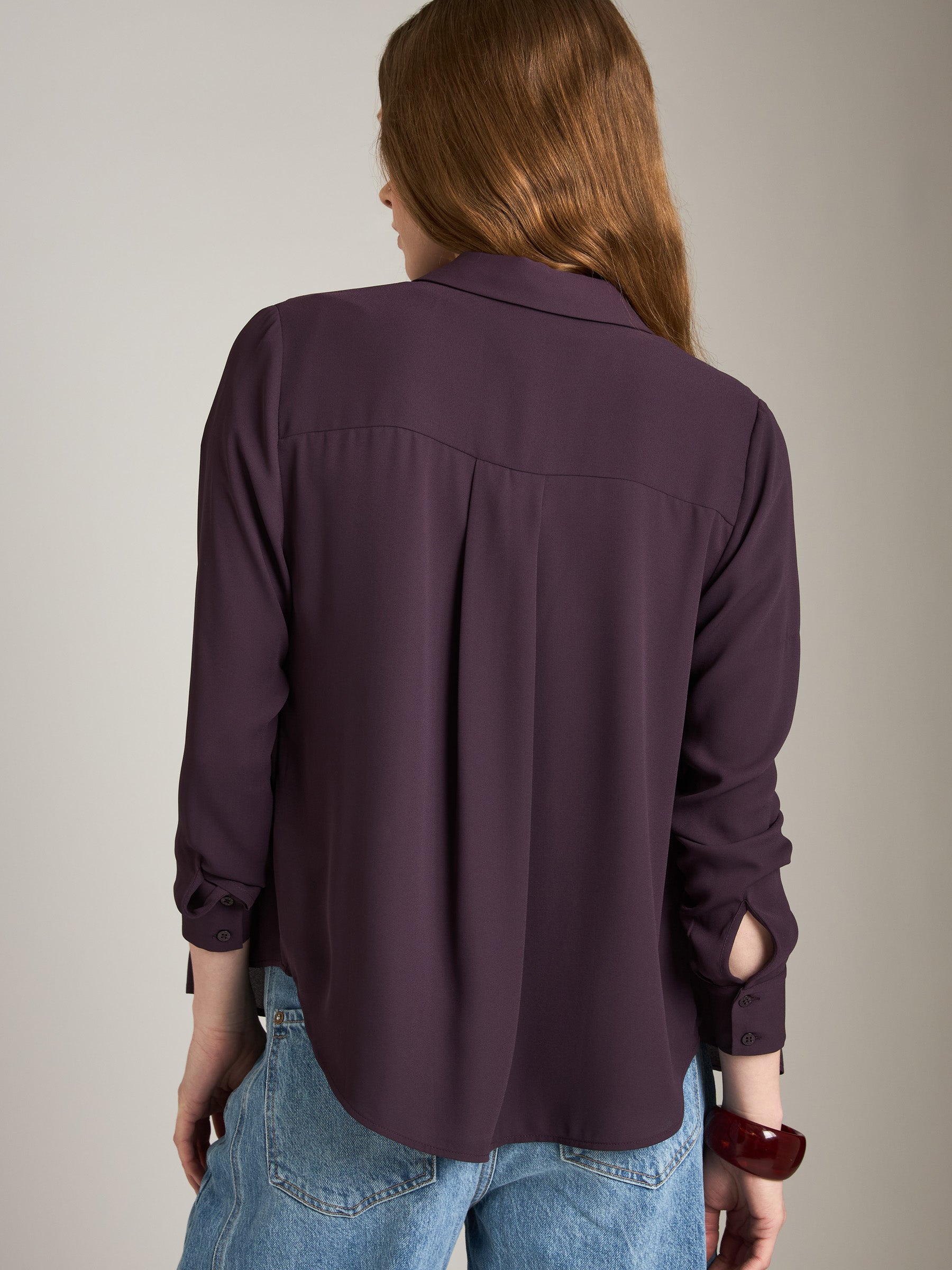 MONK & LOU-Charlotte Fluid Shirt-Deep Green