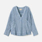 FREE PEOPLE-By the Shore Shirt-Indigo Stripe