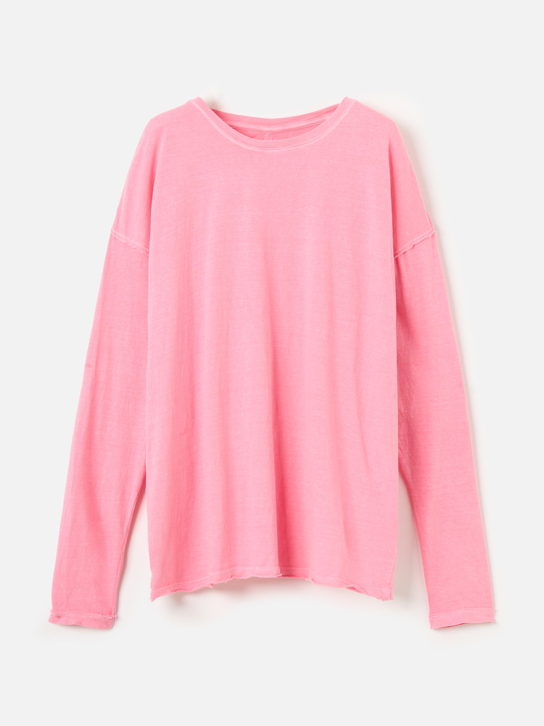 FREE PEOPLE-Nina Cotton Oversized Longsleeve Tee-Flowering