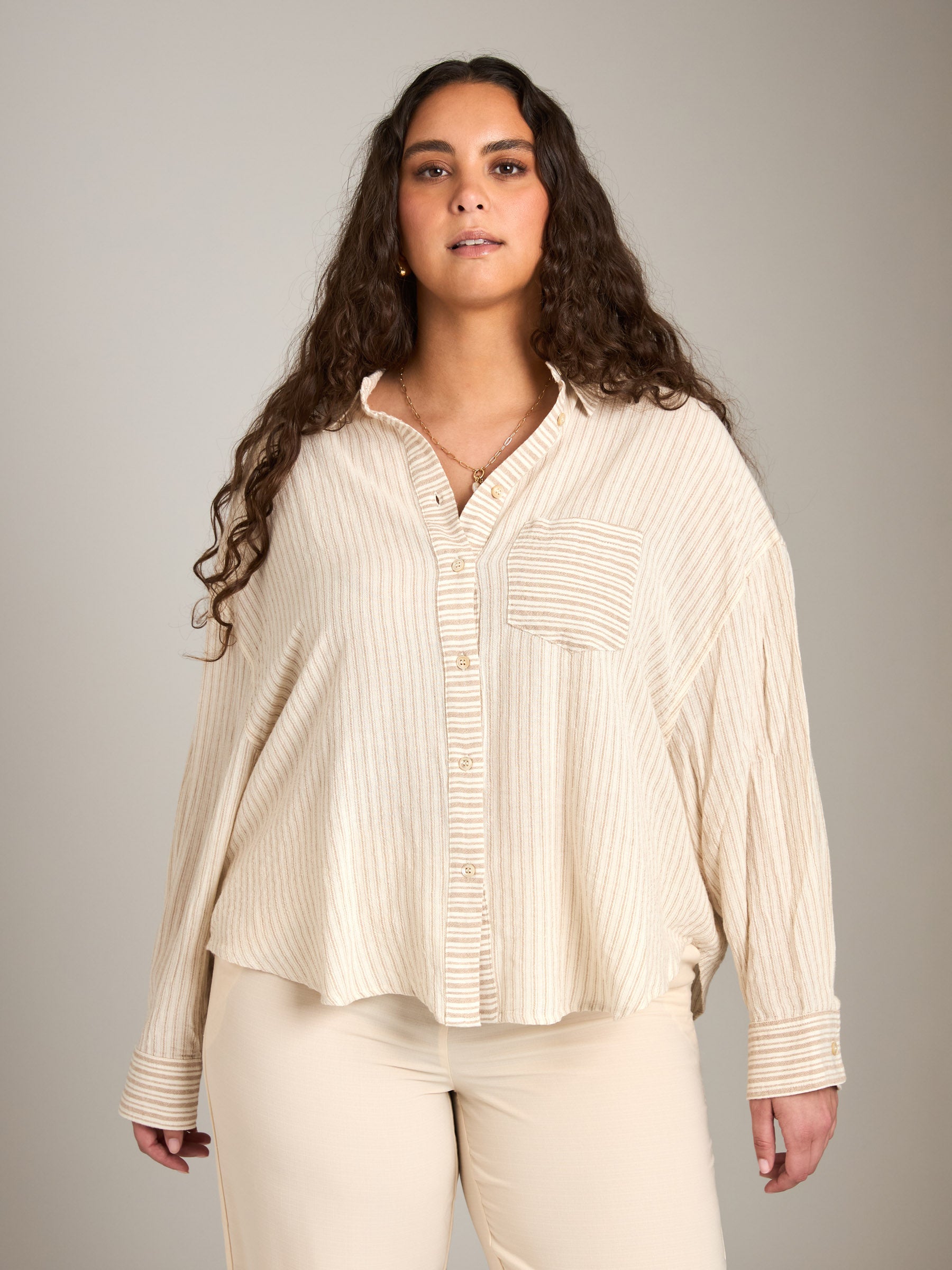 LOVEFINN-Cotton Long Sleeve Shirt-Blue
