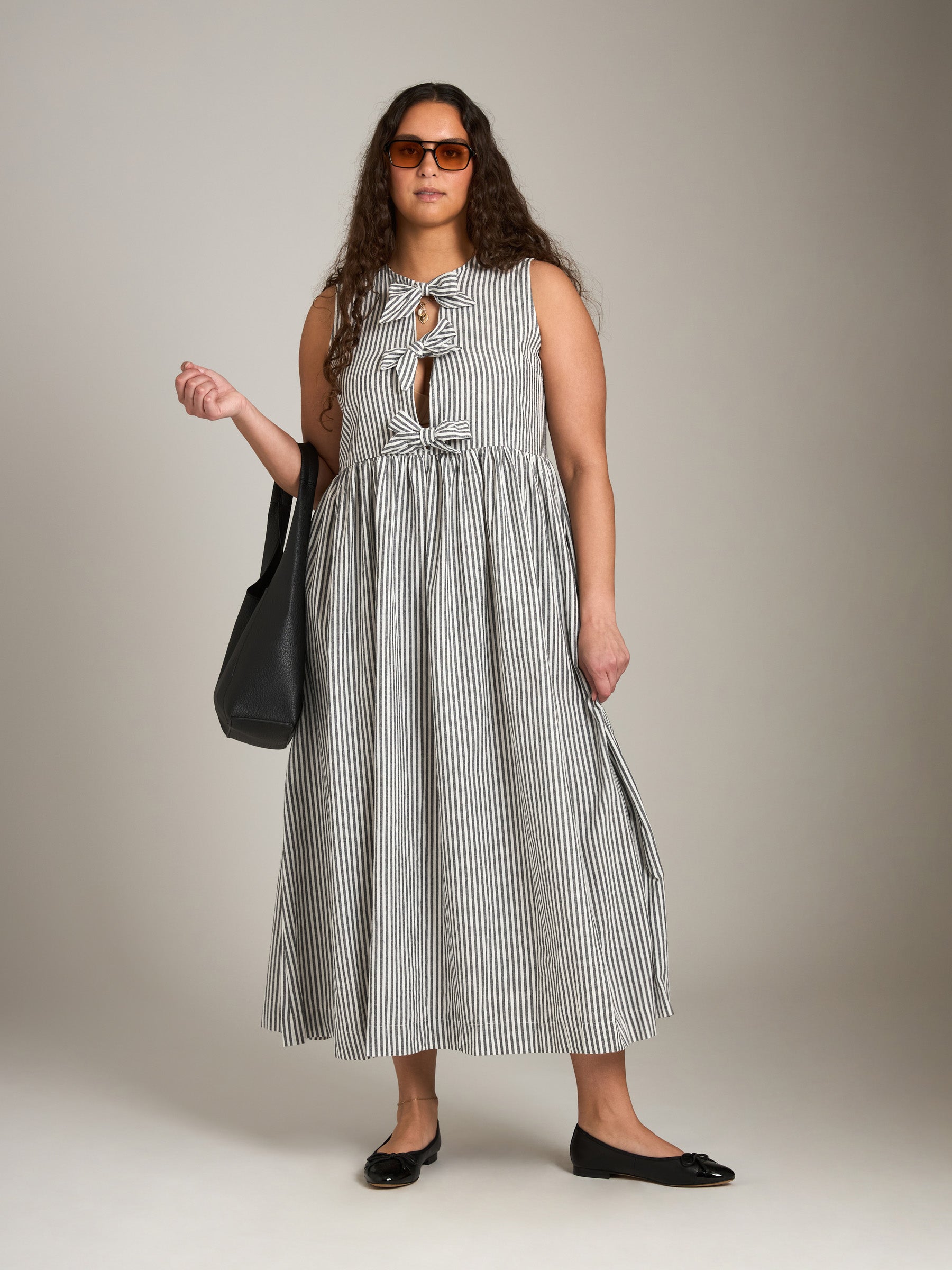 Stripe Bow Front Dress