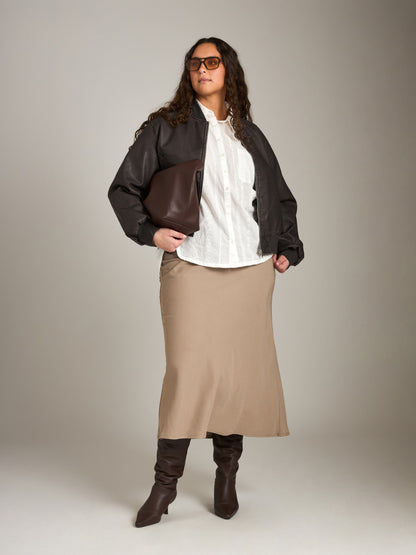 LOVEFINN-Eyelet Button Up Shirt-White