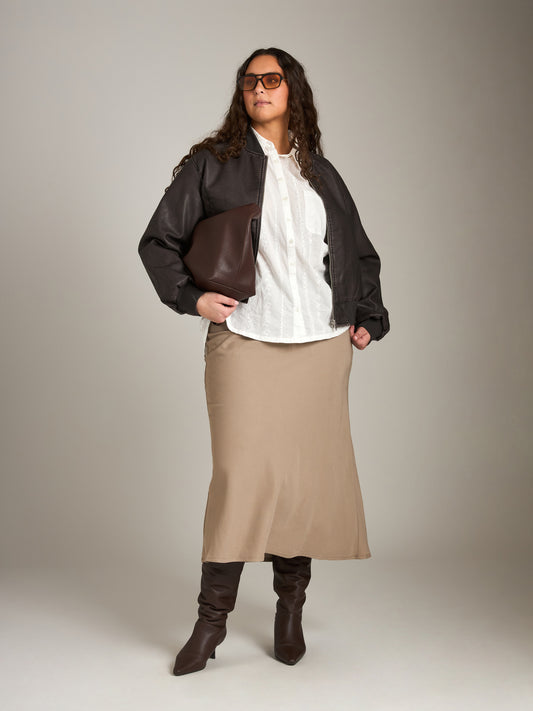 LOVEFINN-Eyelet Button Up Shirt-White