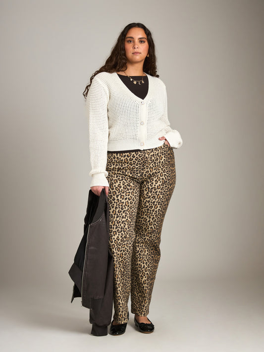 JOHN & JENN-Ollie Waffle Cardigan-Daffodil