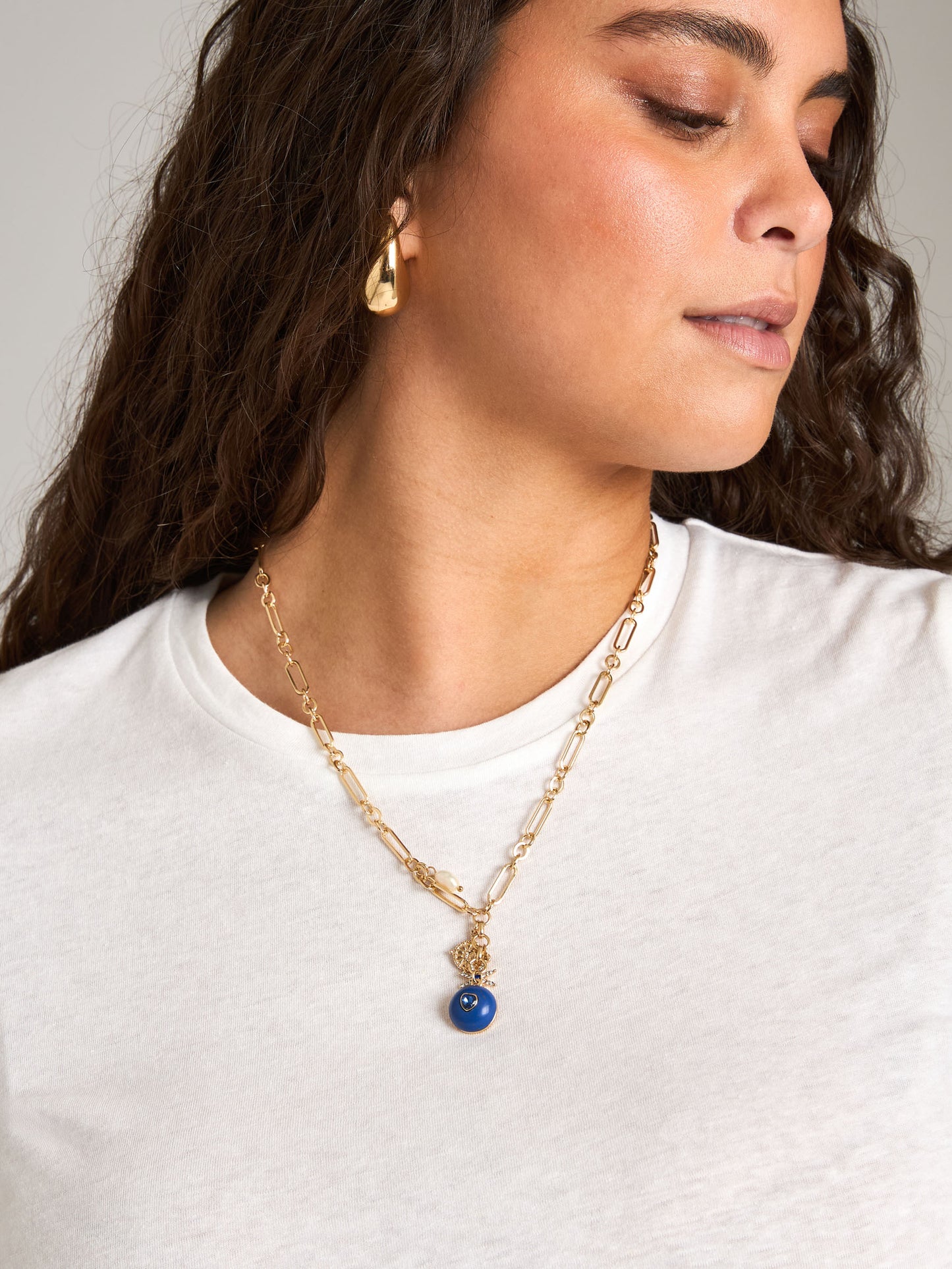 Blue Charm Necklace