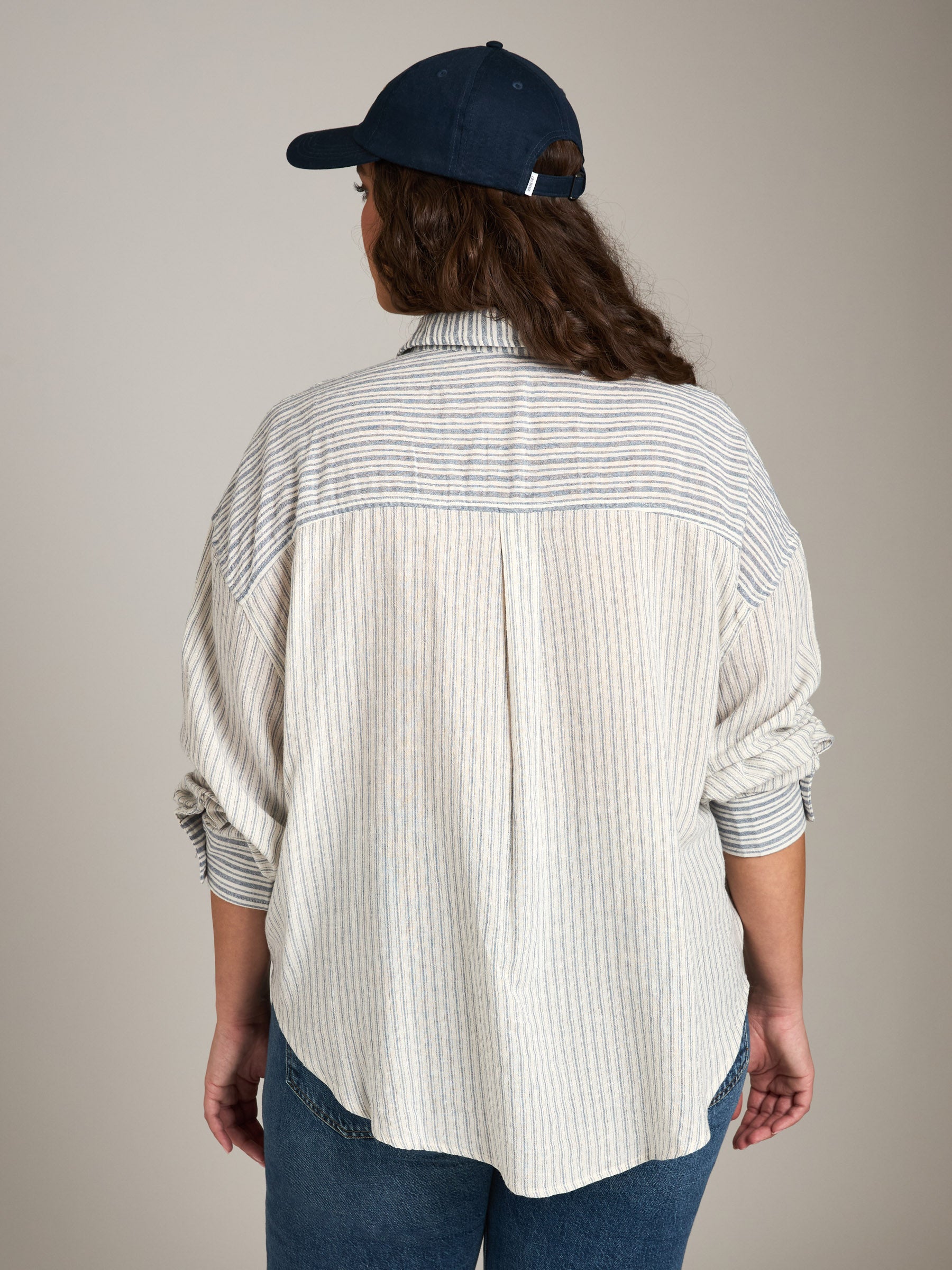 LOVEFINN-Cotton Long Sleeve Shirt-Blue